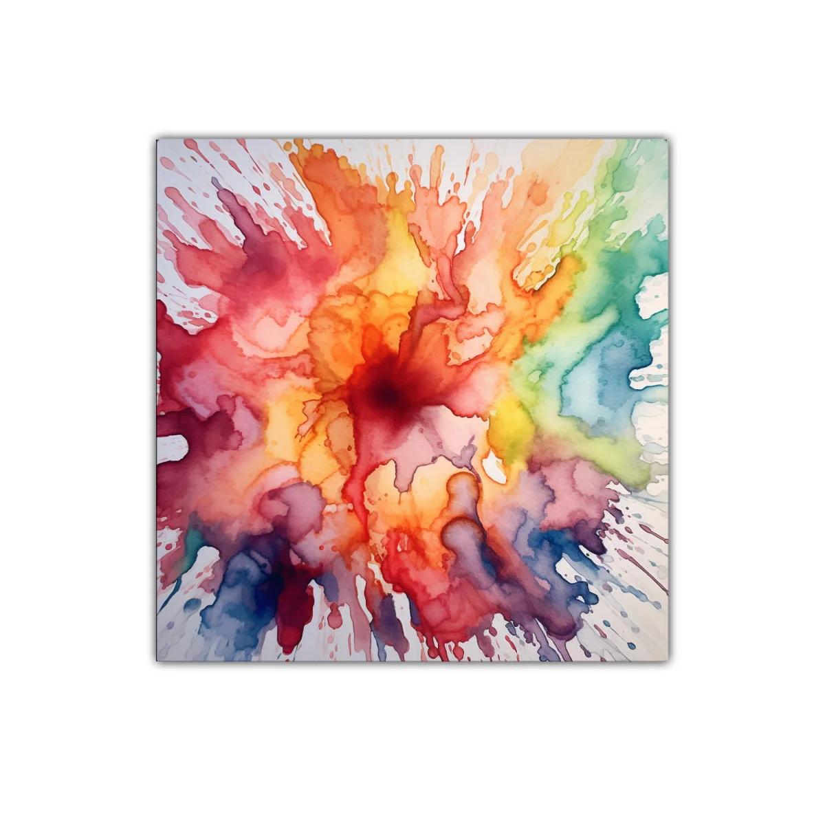 Cuadro abstracto explosión de colores vibrantes y vivos — imagen principal