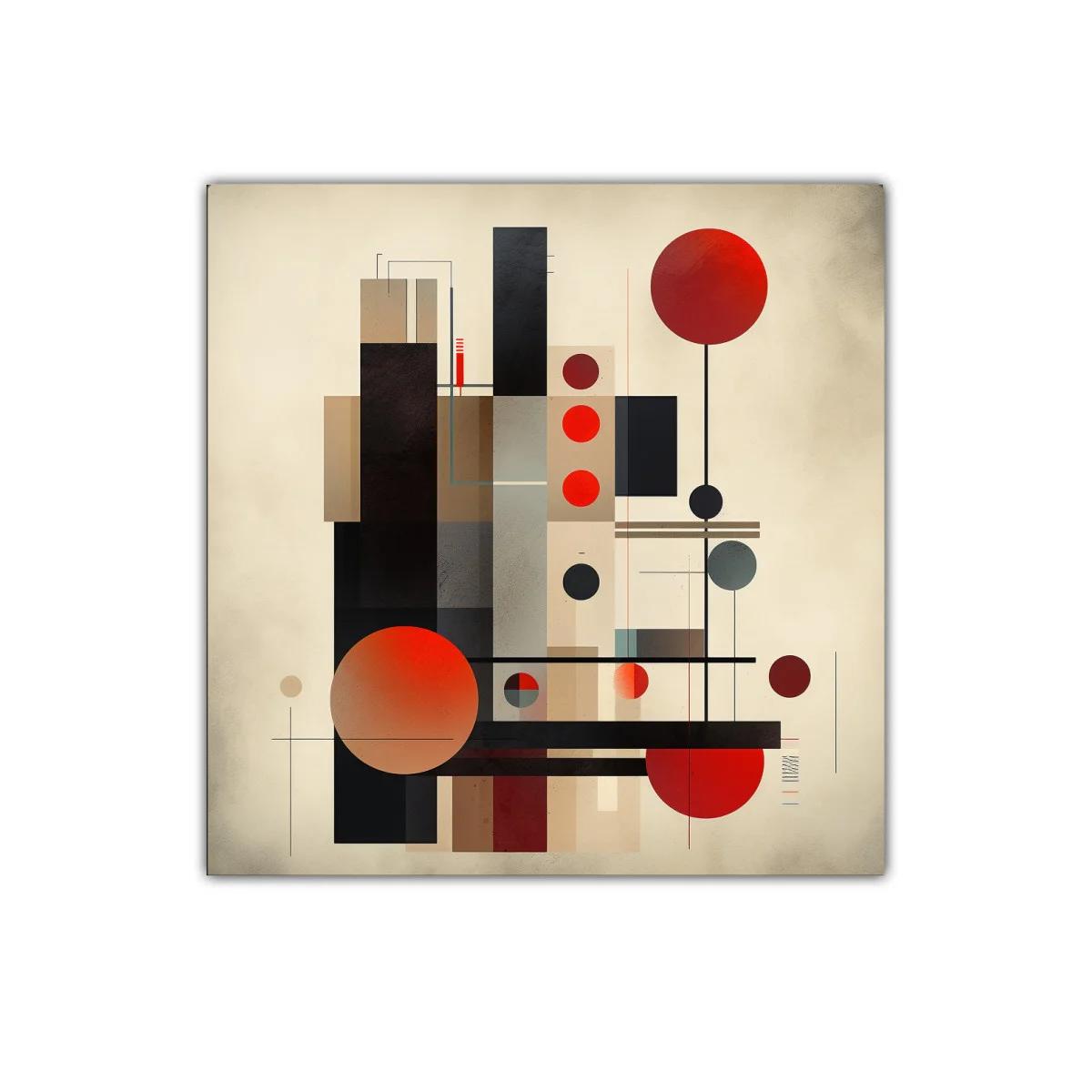 Cuadro abstracto moderno con formas geométricas y colores intensos — imagen principal