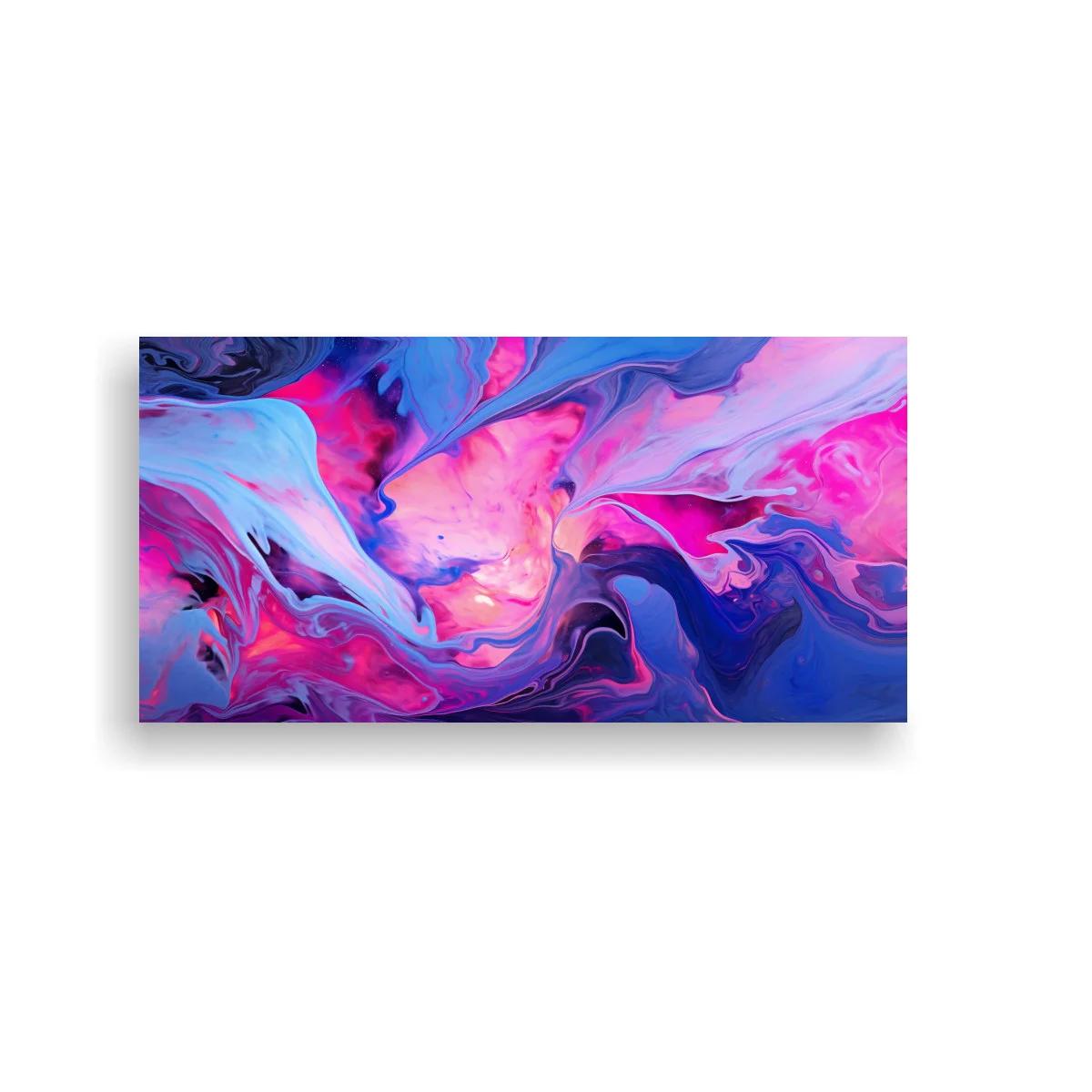 Cuadro remolino de pintura fluida en fucsia lavanda y violeta — imagen principal