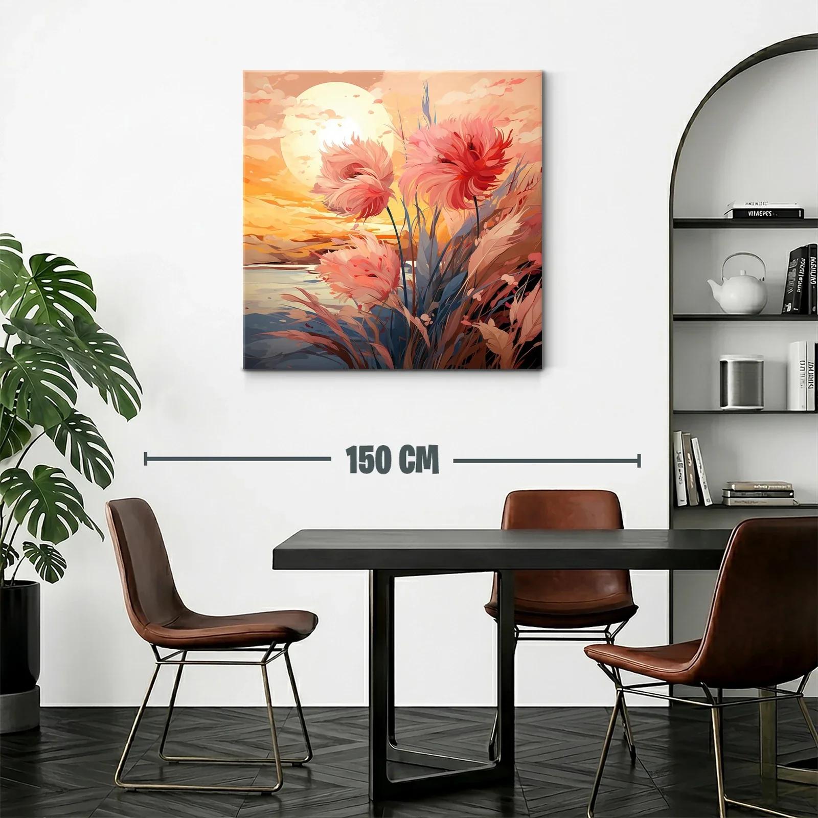 Flores en atardecer con tonos cálidos y suaves — miniatura 2