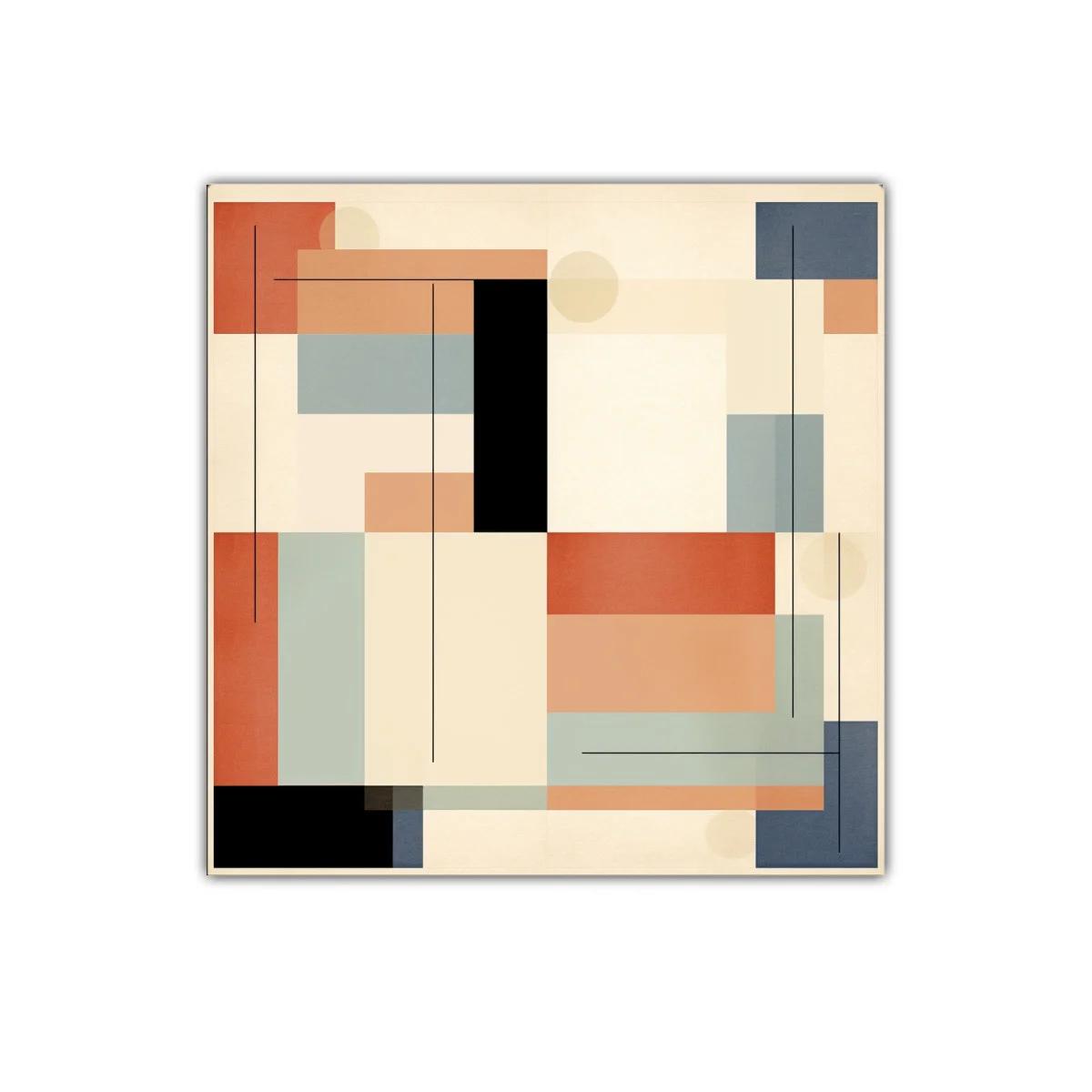 Composición geométrica con tonos cálidos y neutros — imagen principal