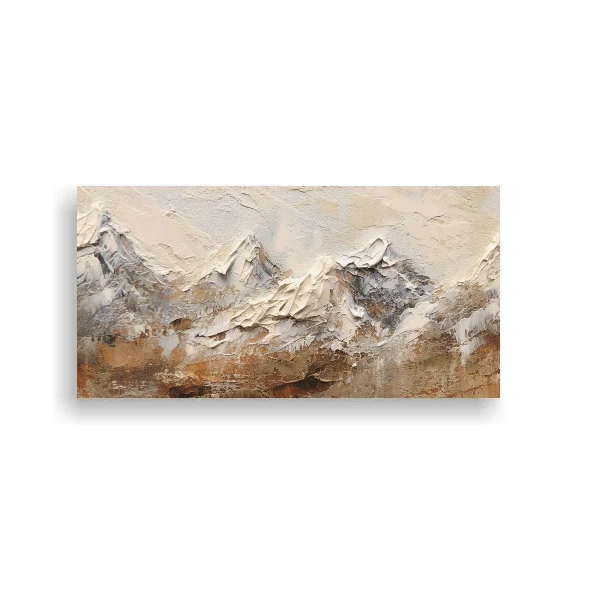 Cuadro cordillera nevada con textura espesa — imagen principal