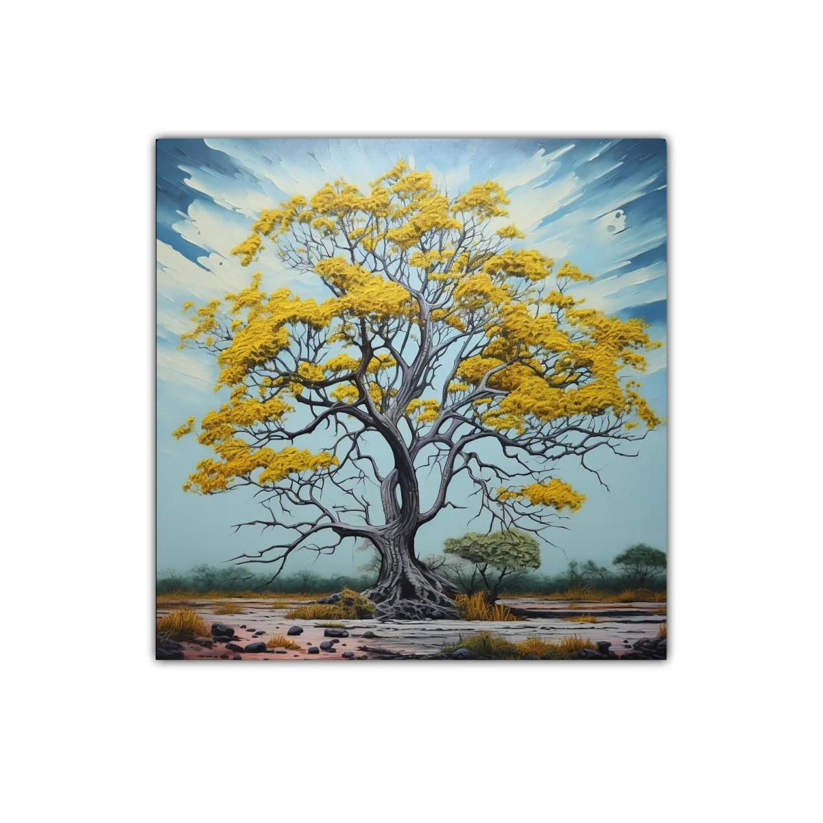 Árbol Dorado en Paisaje Sereno y Natural — imagen principal