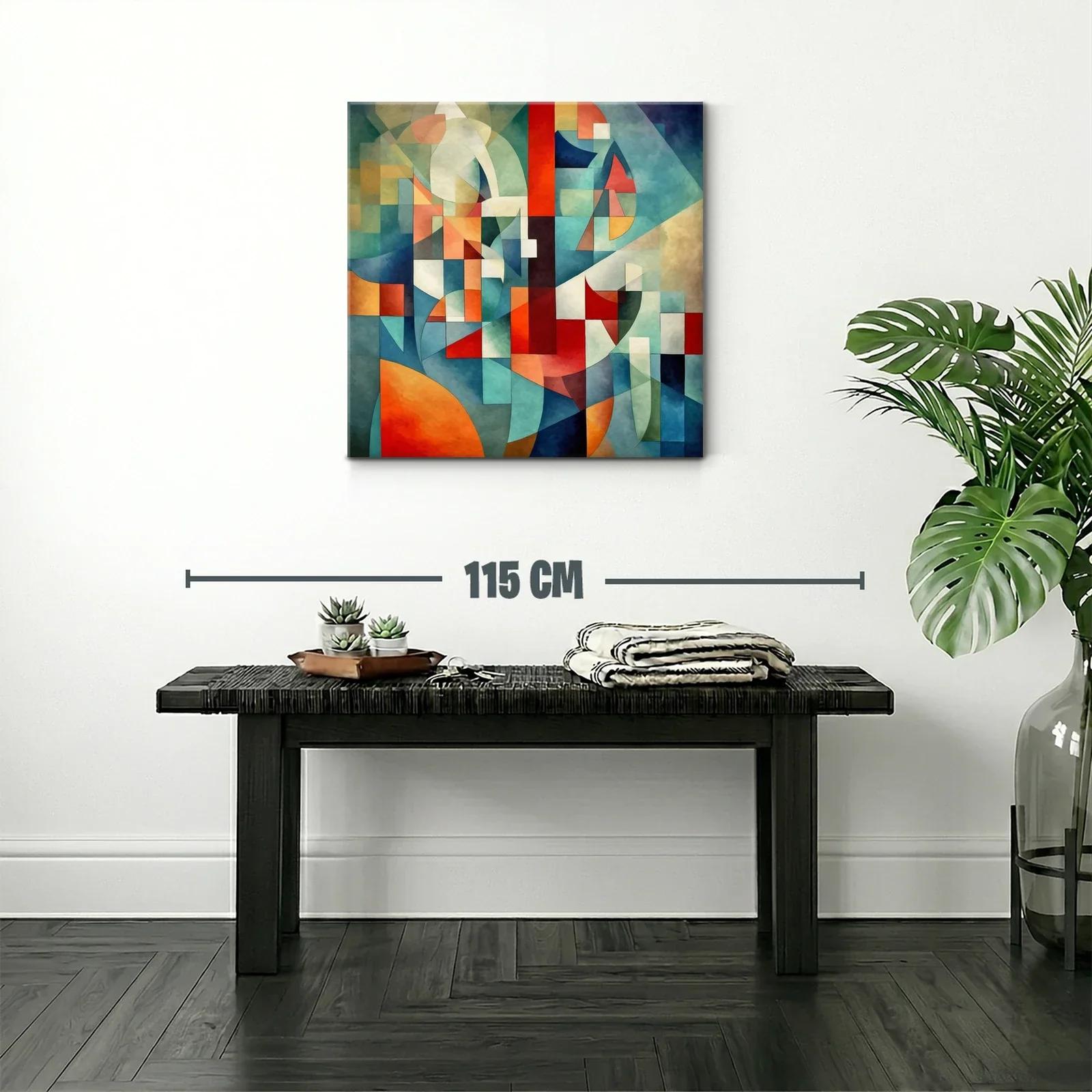 Composición abstracta con formas geométricas y tonos cálidos — miniatura 2