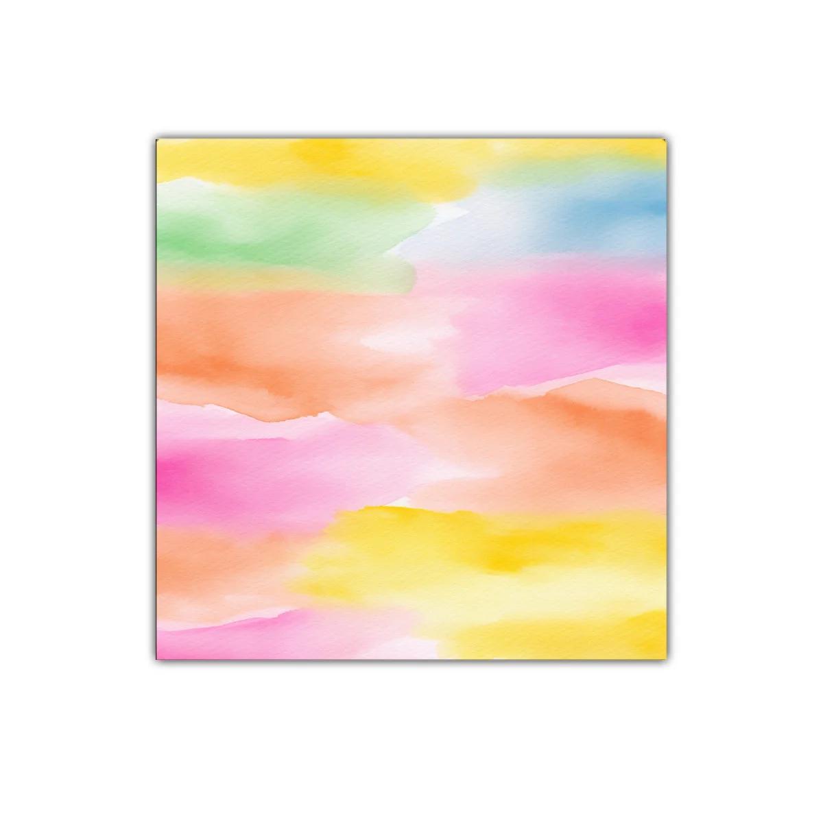 Cuadro decorativo con suaves tonos pastel y acuarelados
