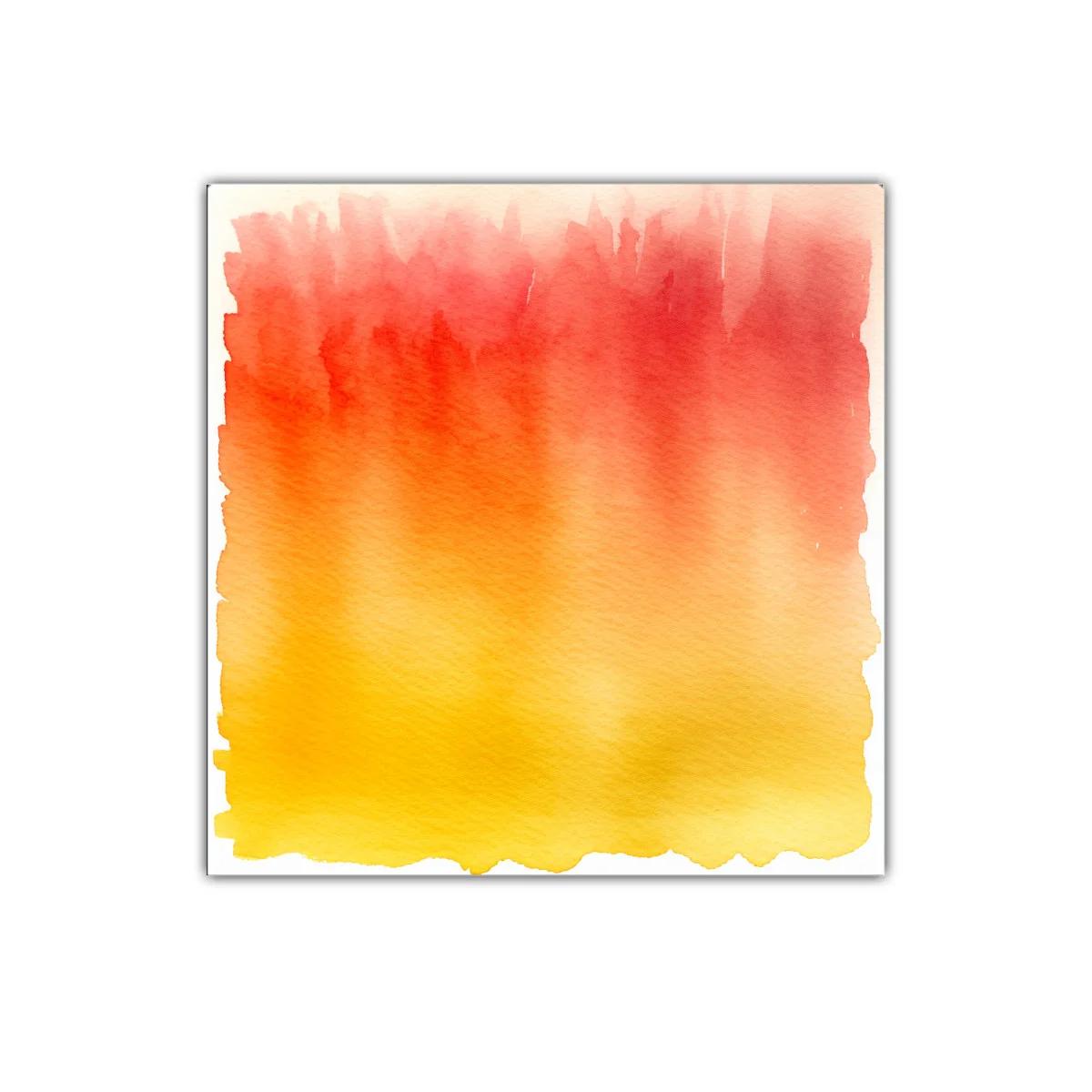 Cuadro decorativo con degradado cálido en tonos rojo y amarillo