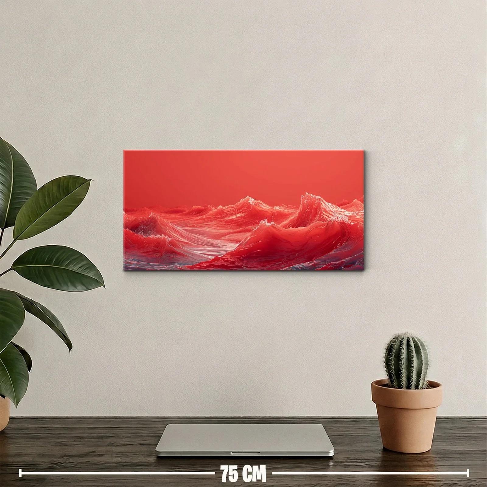 Cuadro olas del mar rojas con crestas espumosas — miniatura 2