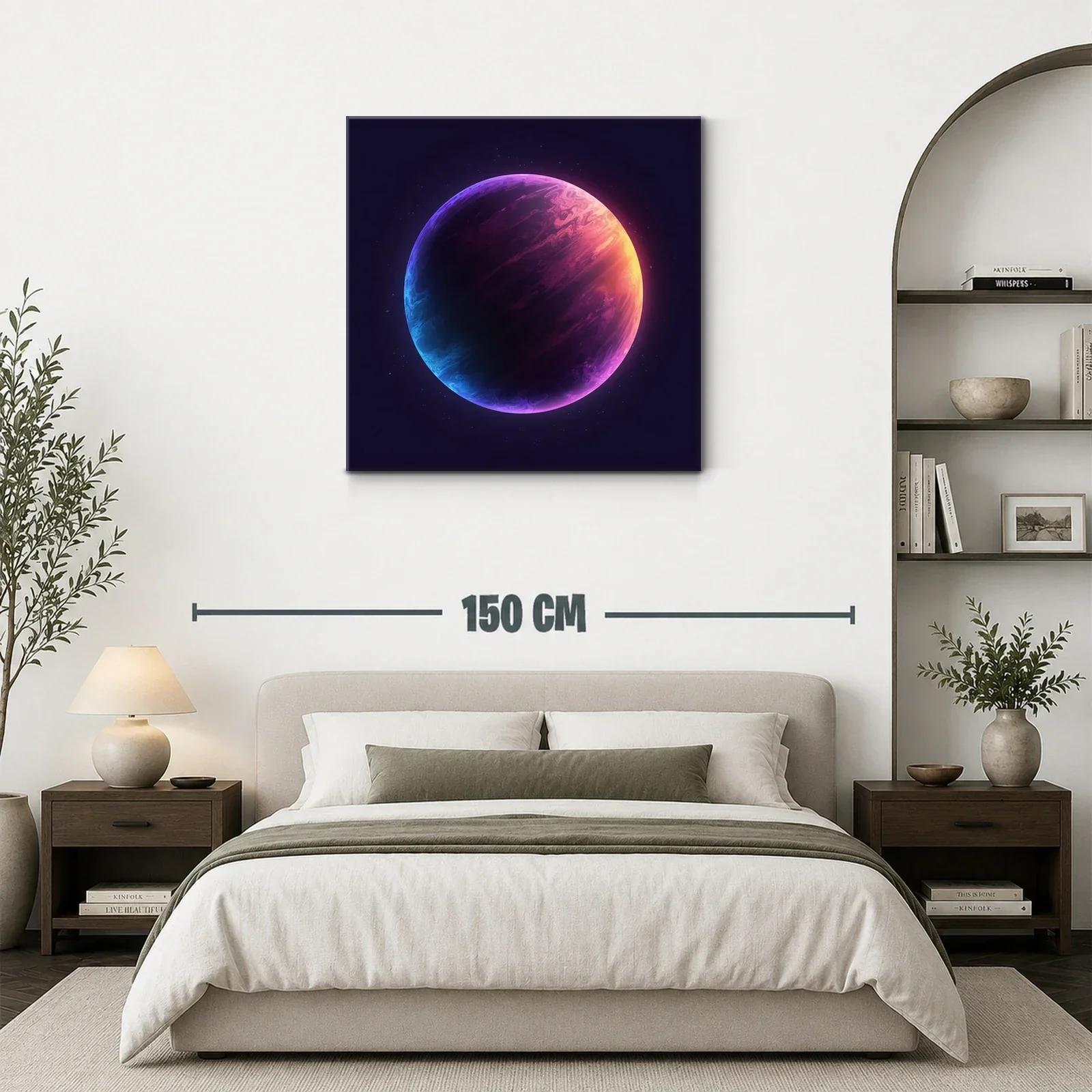 Planeta brillante con tonos púrpura y azul cósmico — miniatura 3