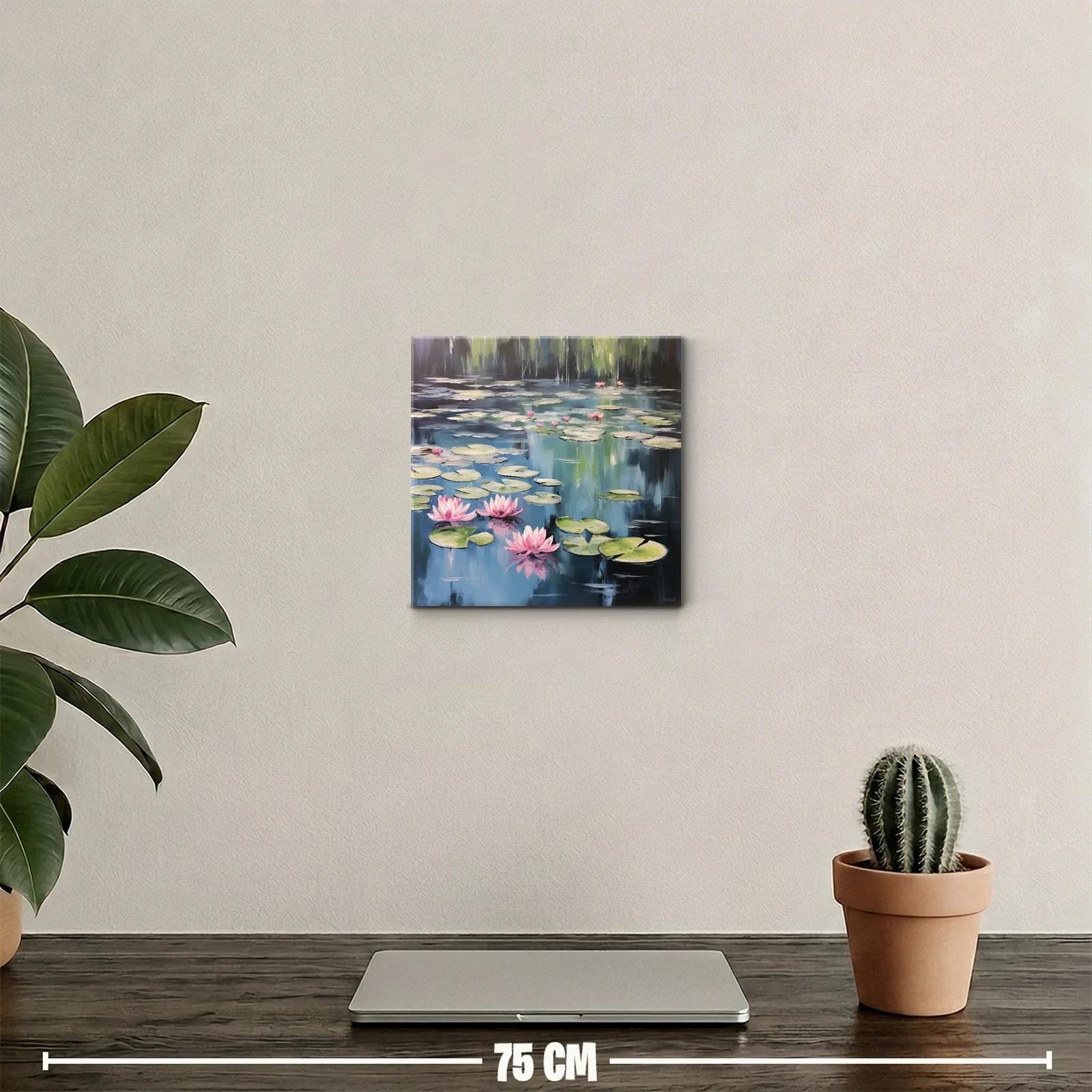Serenidad en el Estanque con Flores de Loto y Nenúfares — miniatura 2