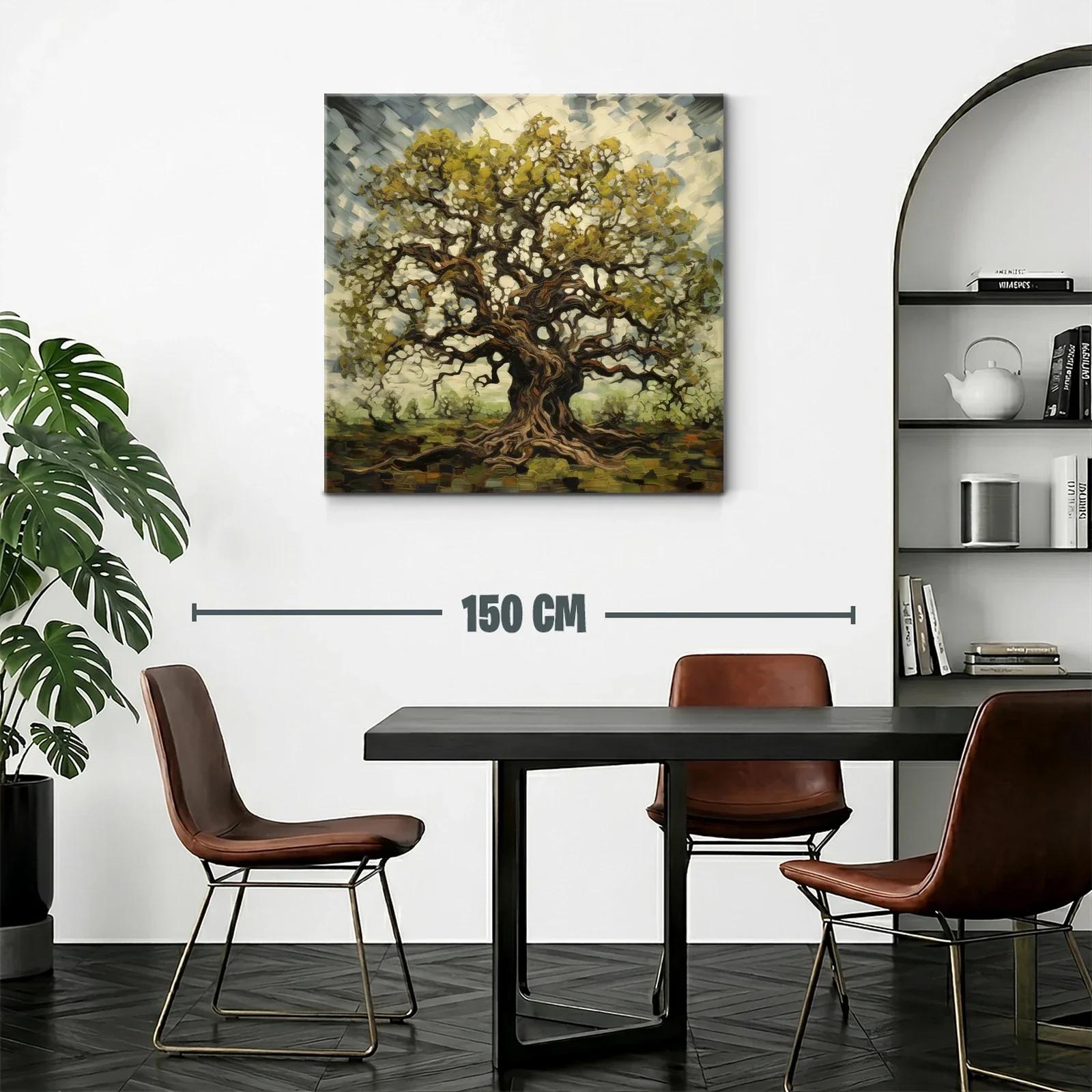 Árbol imponente con ramas entrelazadas y follaje dorado — miniatura 2
