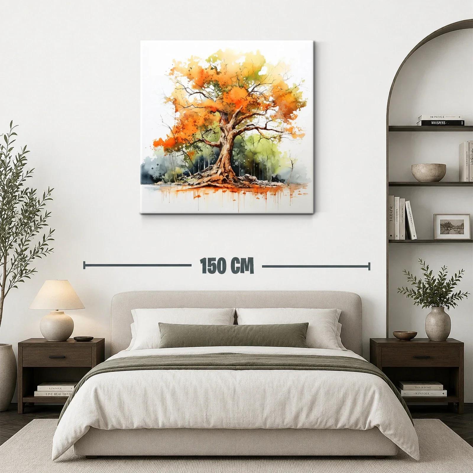 Árbol otoñal con tonos cálidos y vibrantes — miniatura 3