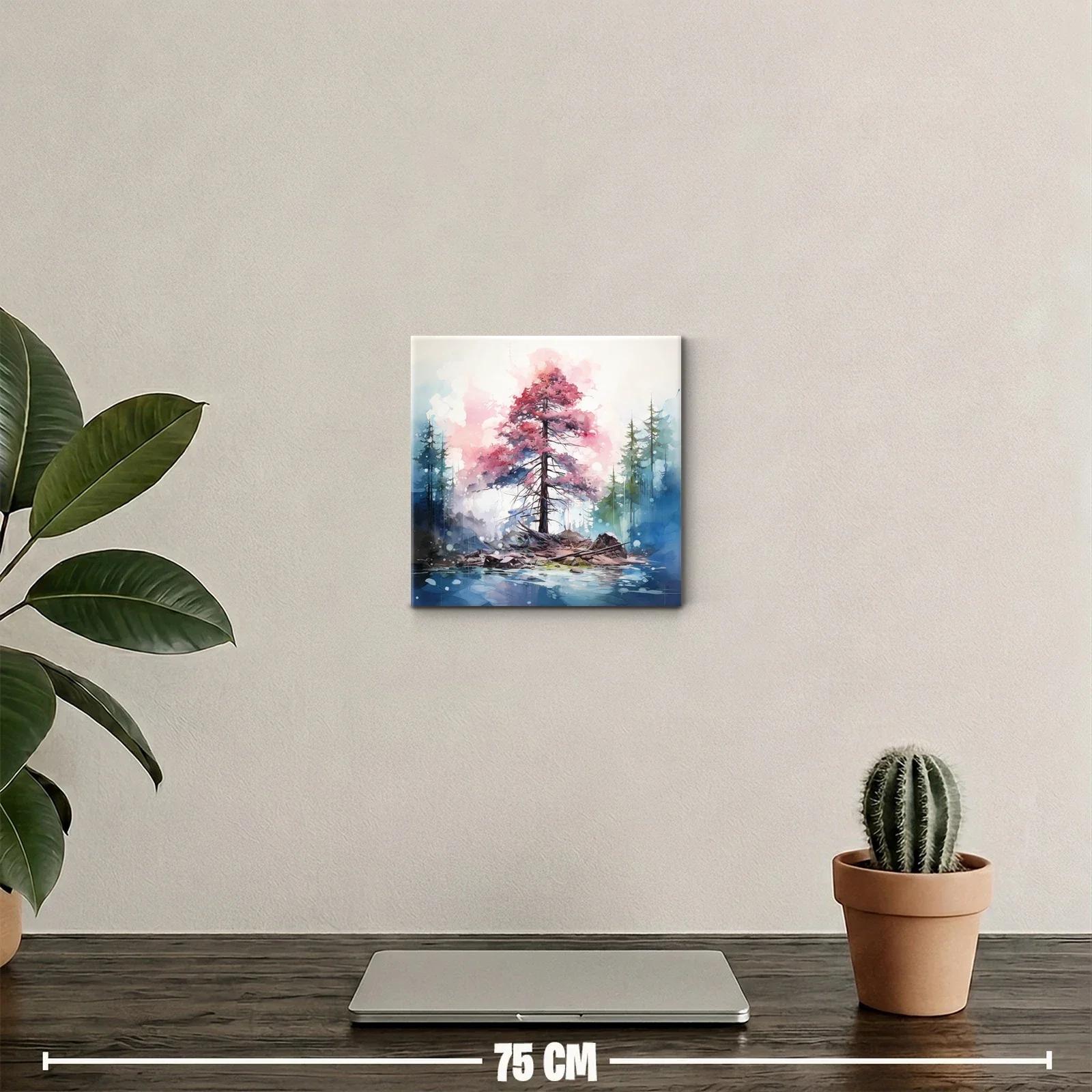 Árbol en isla con atmósfera onírica y tonos suaves — miniatura 2