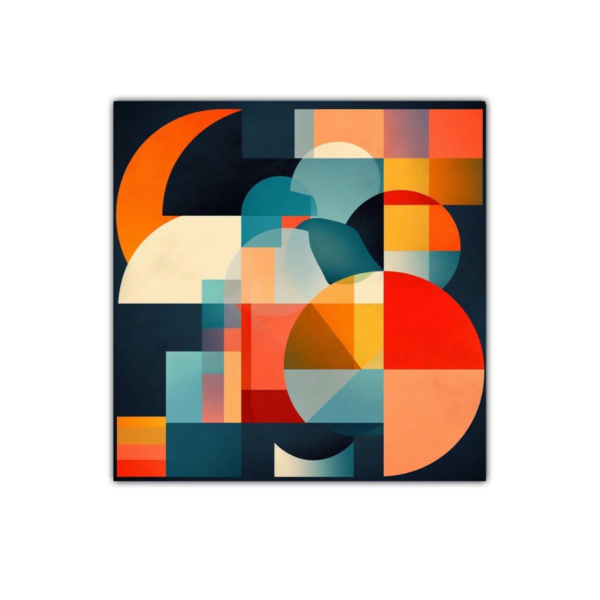 Composición abstracta con formas geométricas y colores vibrantes — imagen principal