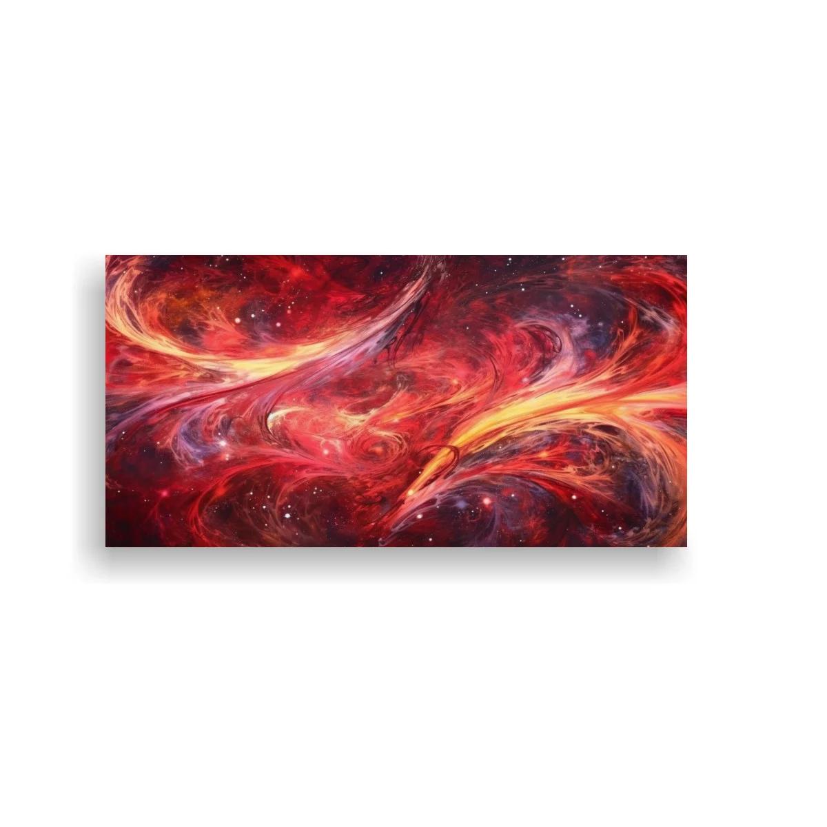 Cuadro nebulosa roja con remolinos luminosos — imagen principal
