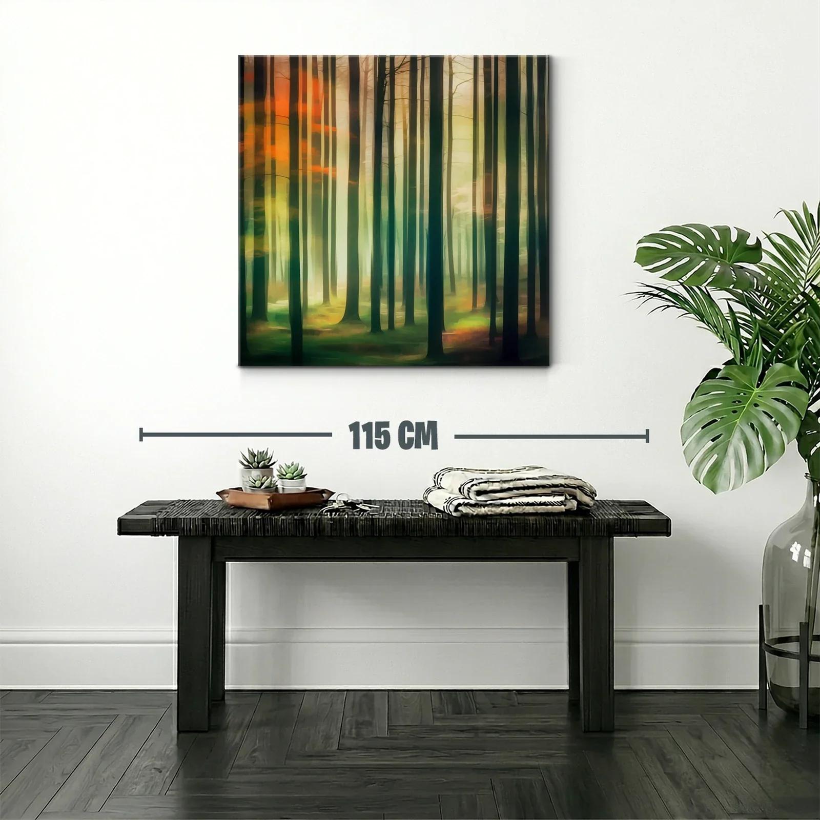 Bosque luminoso con tonos cálidos y verdes profundos — miniatura 2