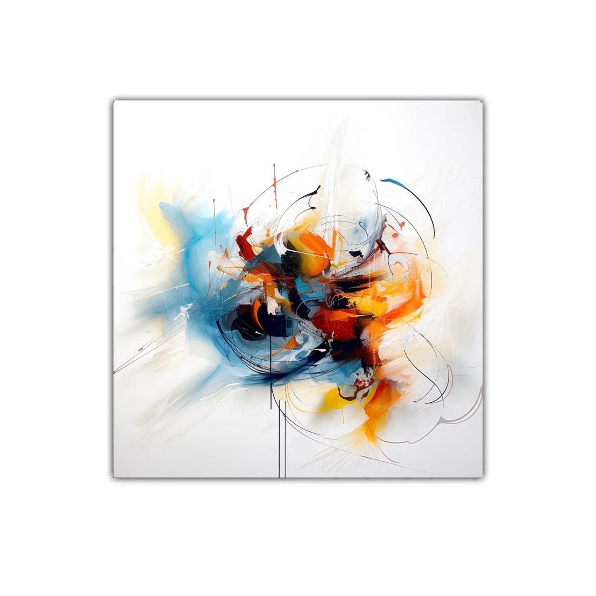 Cuadro abstracto con energía y colores vibrantes — miniatura 1