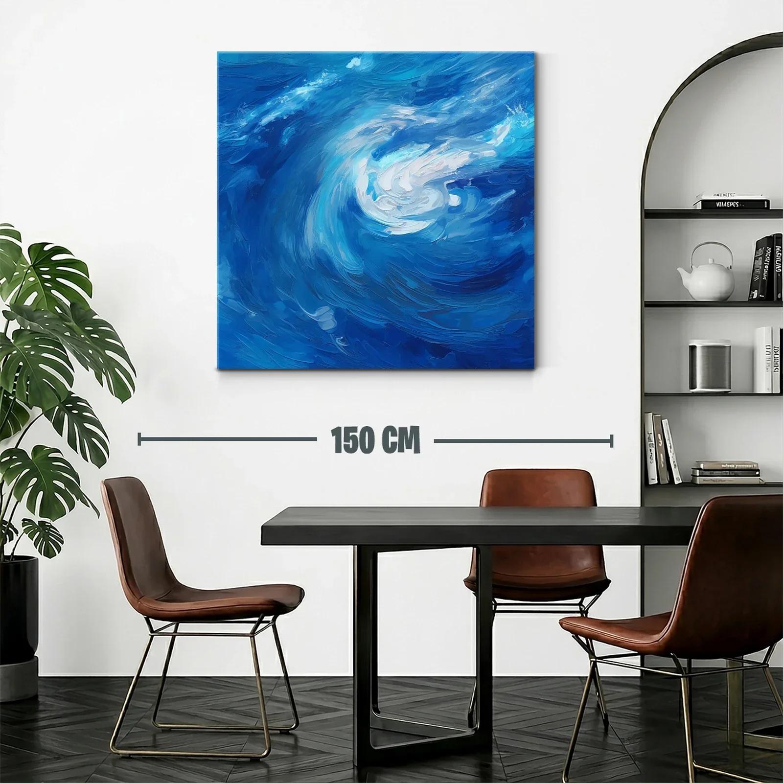 Inspirador remolino en tonos intensos de azul y blanco — miniatura 2