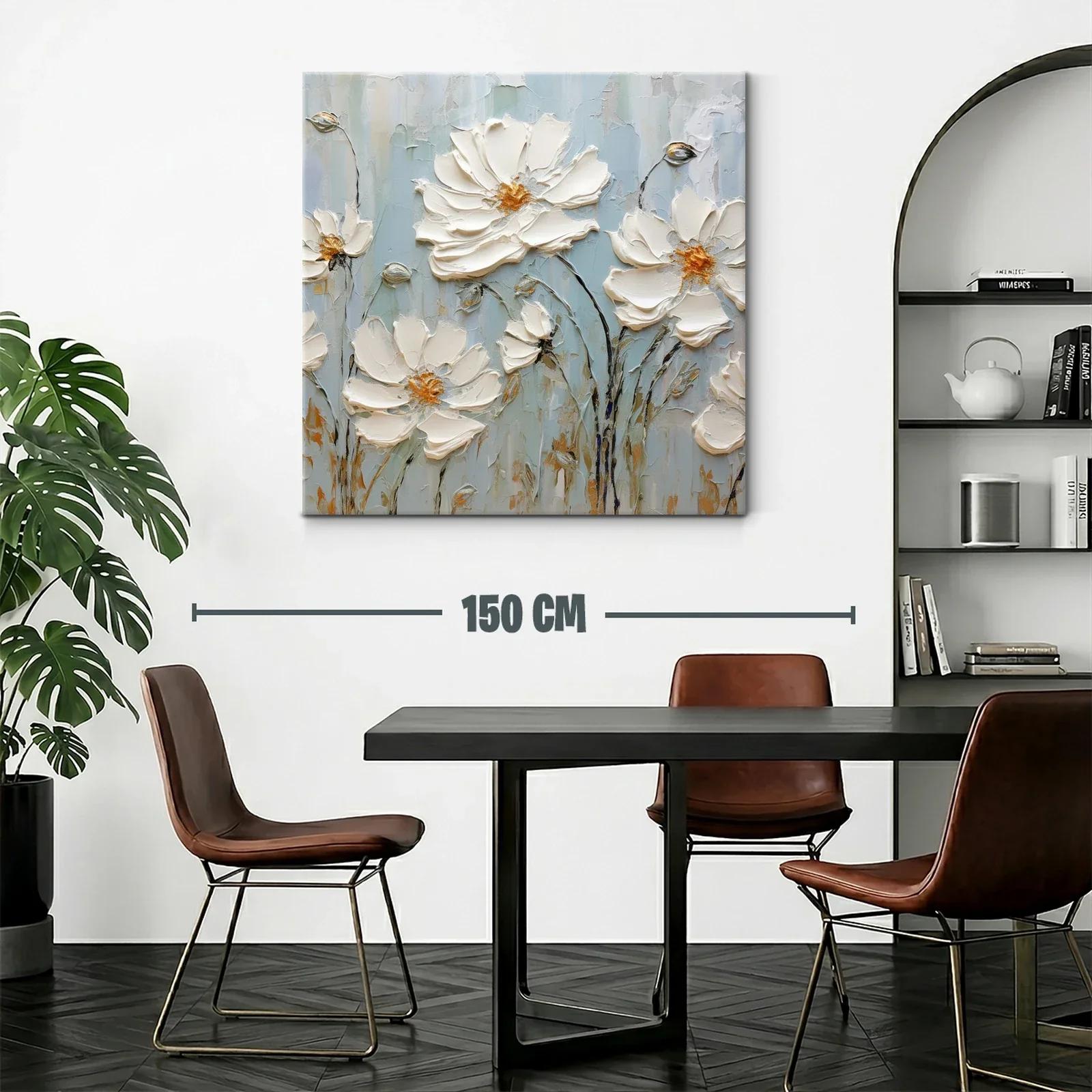 Cuadro floral con tonos suaves y textura elegante — miniatura 2