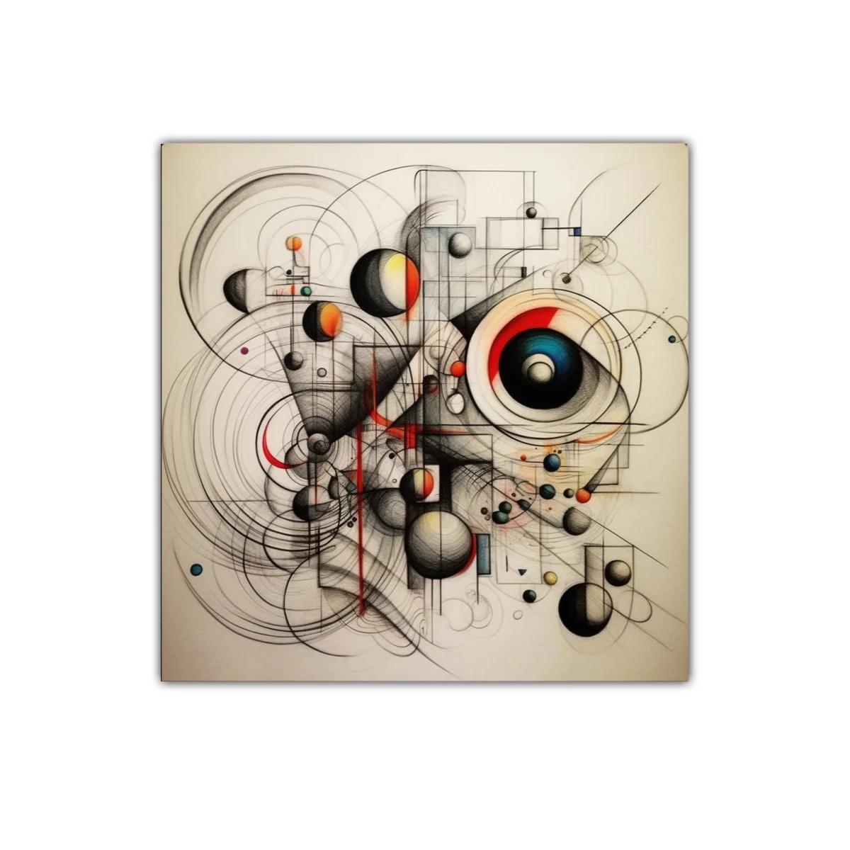 Composición abstracta con formas geométricas y colores vibrantes — imagen principal
