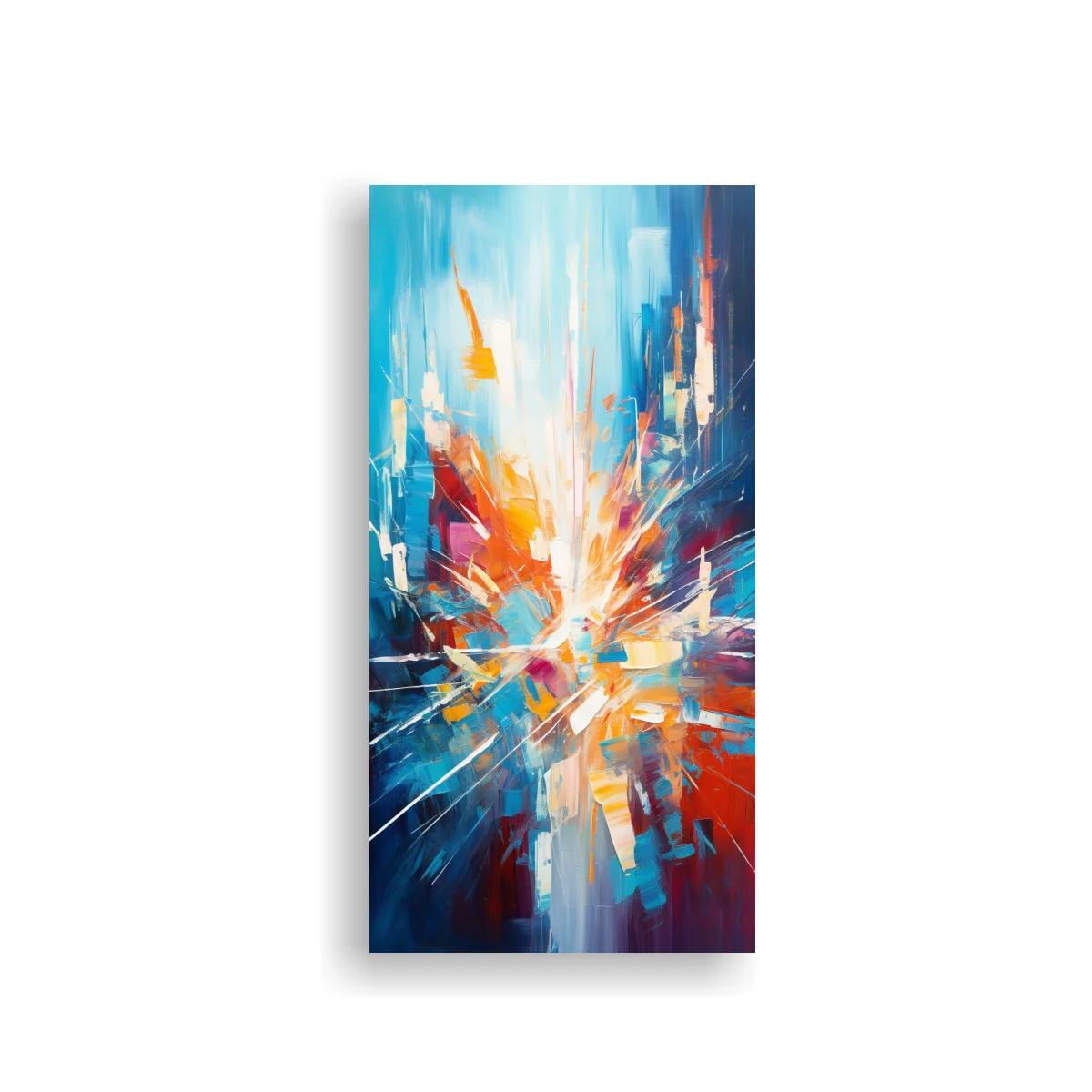Cuadro explosión de color abstracta con líneas radiantes — imagen principal