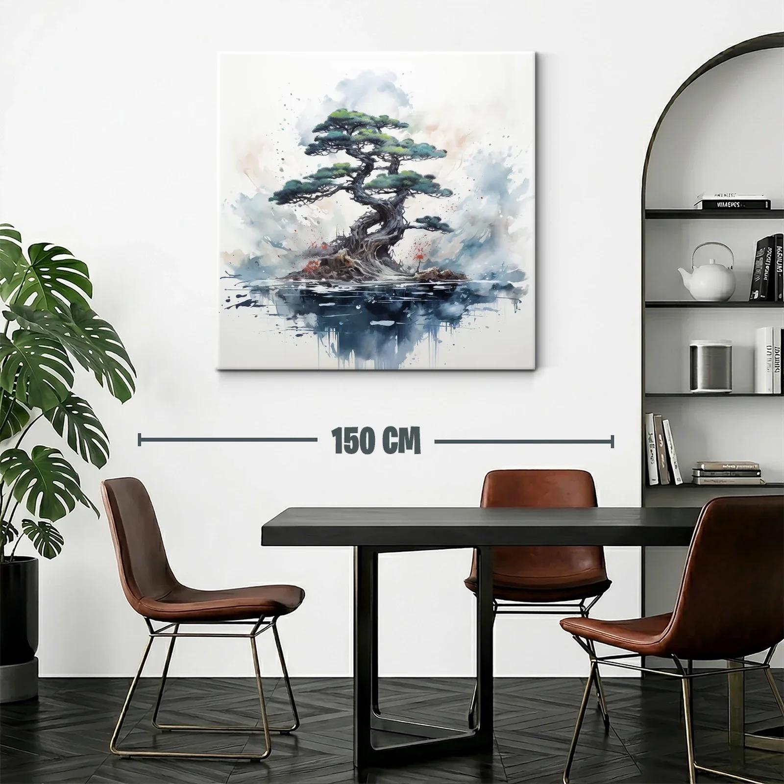 Árbol bonsái en atmósfera acuática y serena — miniatura 2