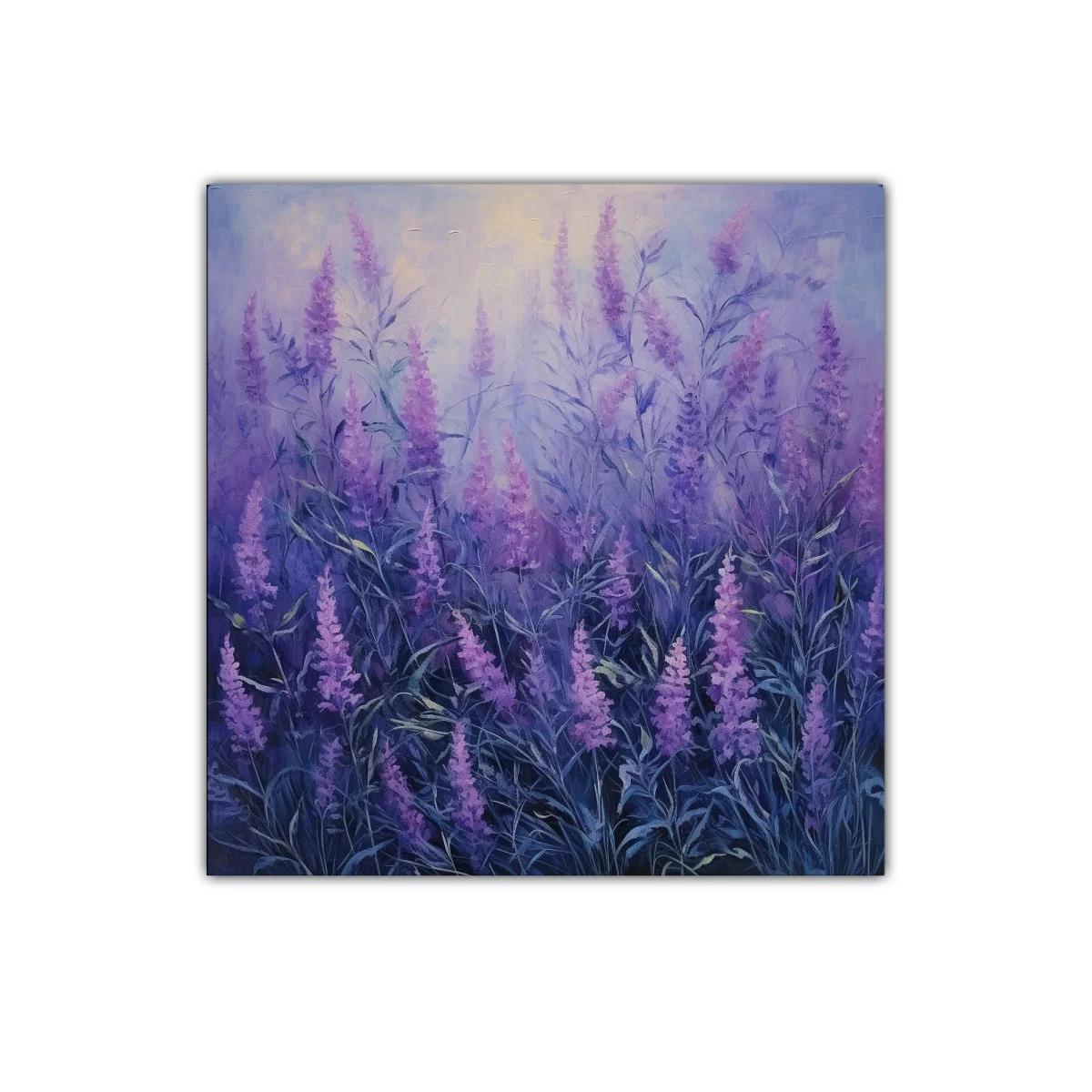 Cuadro decorativo con delicadas flores lilas y moradas — imagen principal