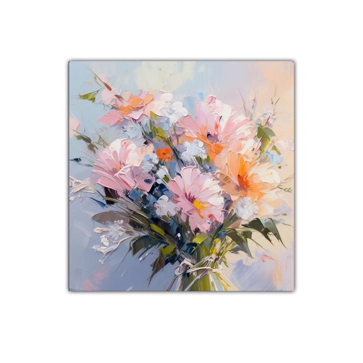 Ramo de flores vibrantes con tonos pastel y cálidos — imagen principal
