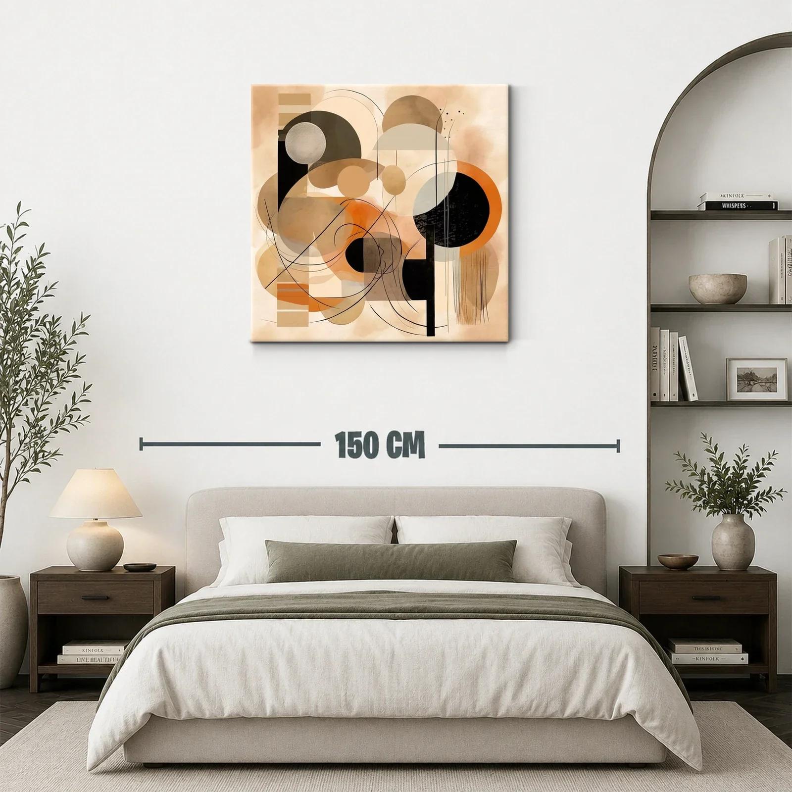 Composición abstracta con formas geométricas y tonos cálidos — miniatura 3
