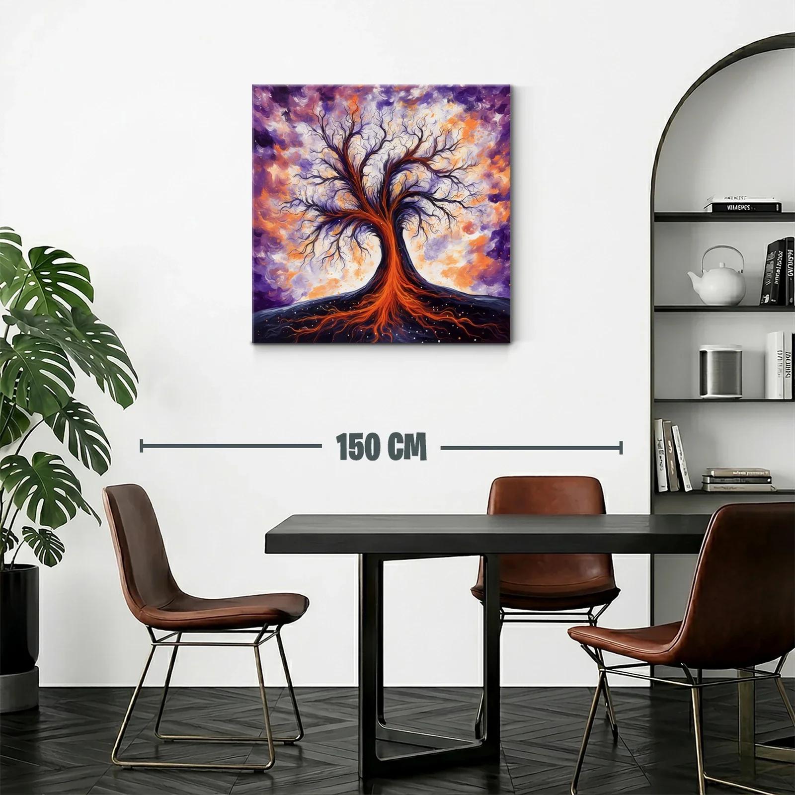 Árbol de fuego entre nubes vibrantes y energía intensa — miniatura 2