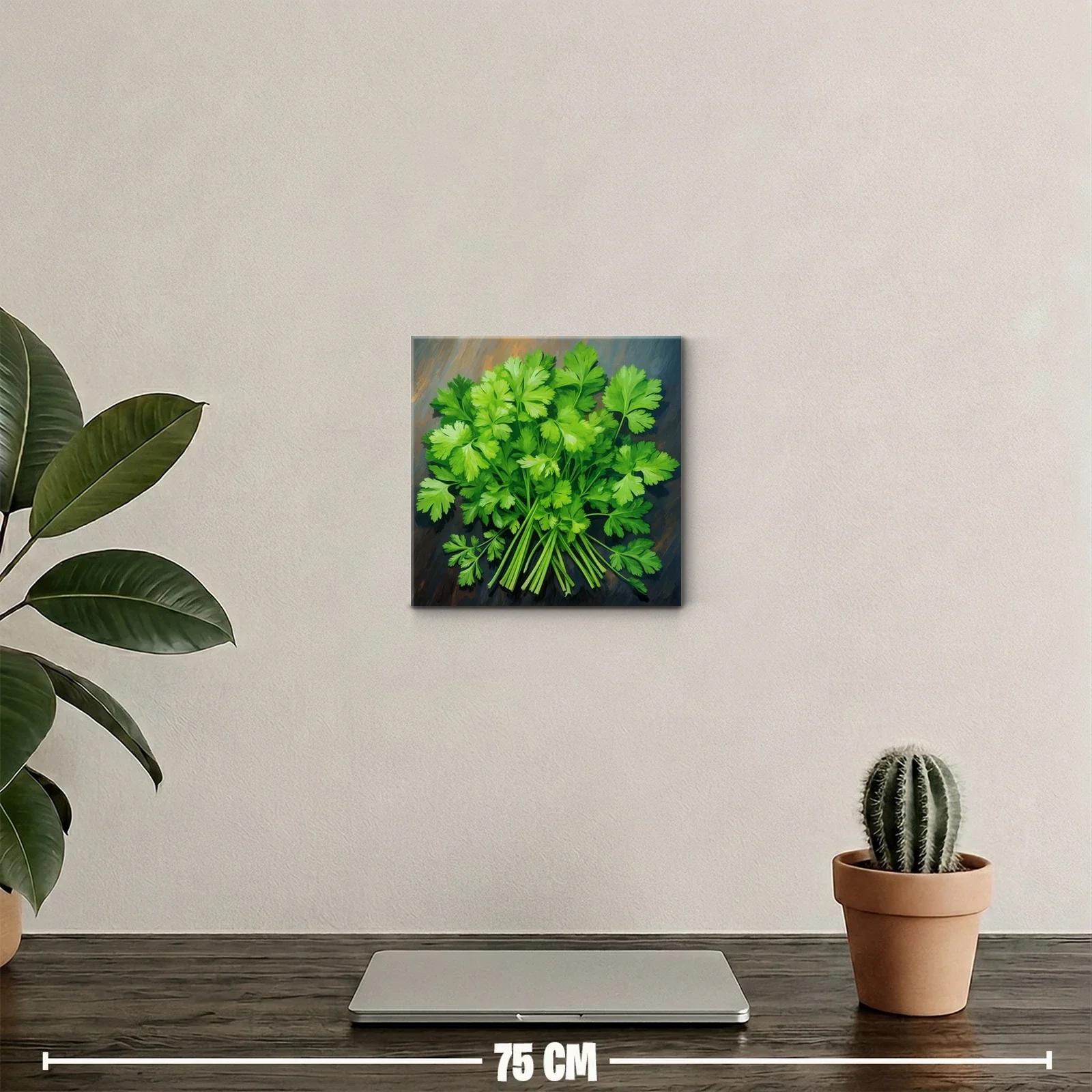 Cuadro decorativo con ramo de hojas verdes brillantes — miniatura 2