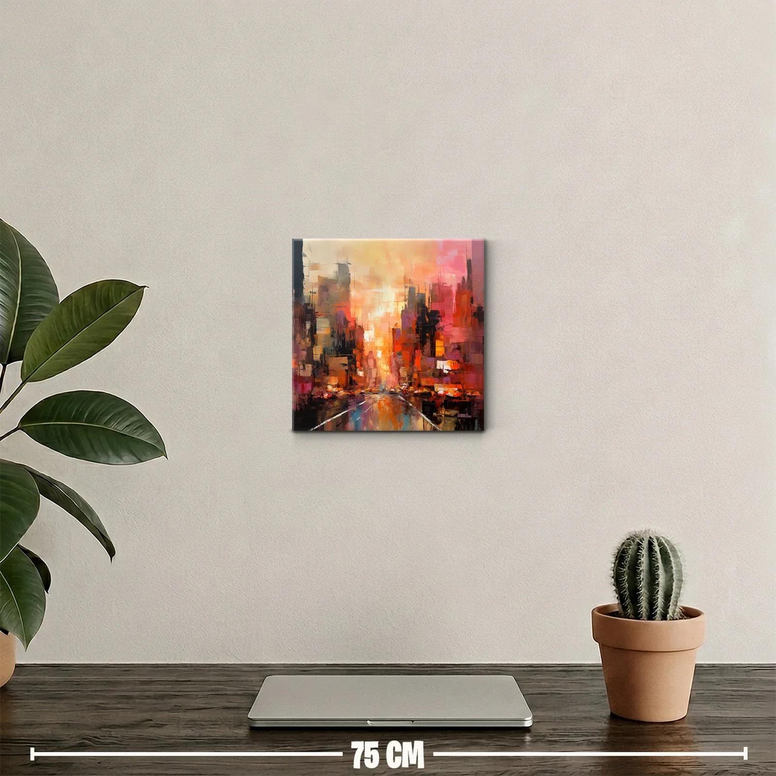 Atardecer vibrante en ciudad abstracta llena de energía — miniatura 2