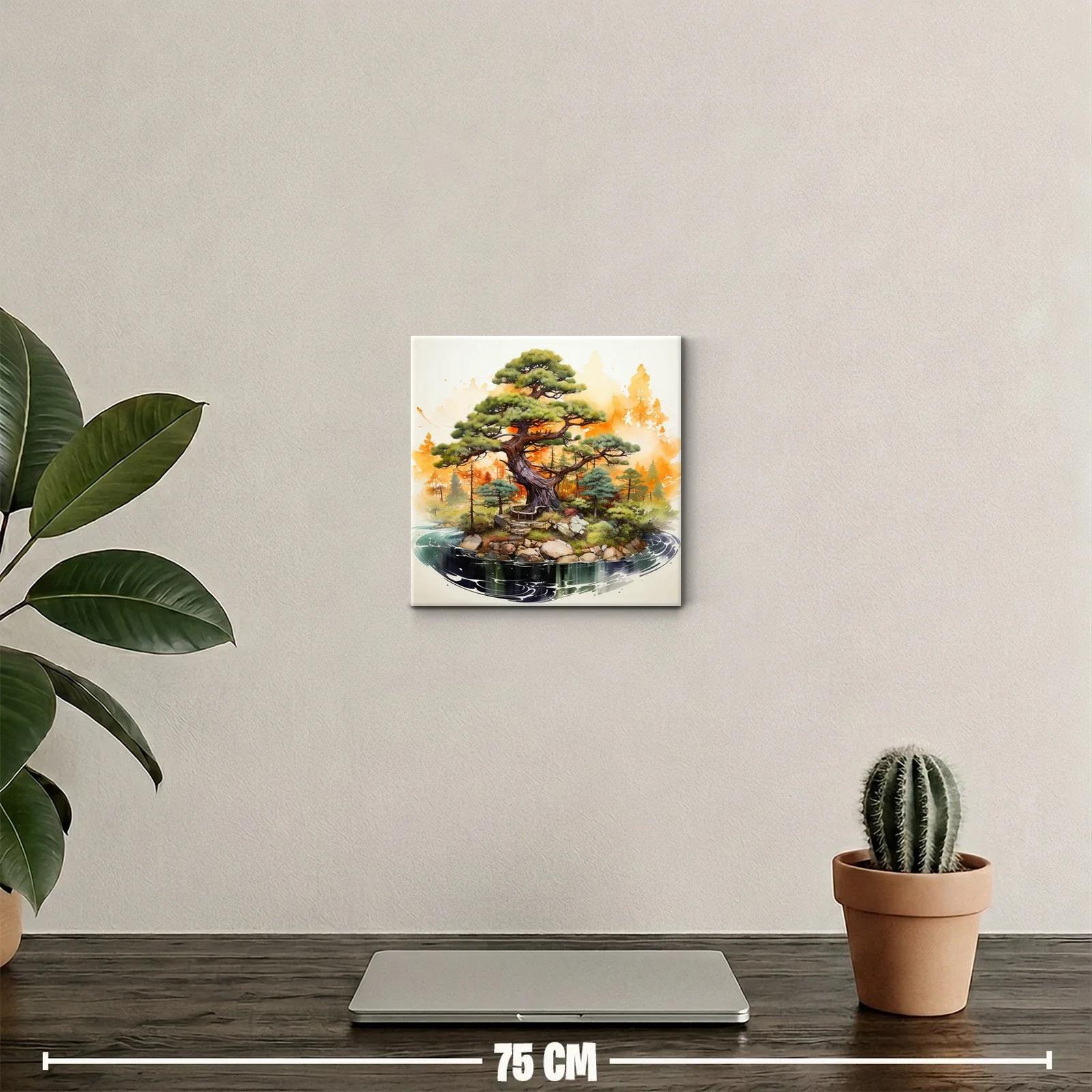 Bosque encantado con árbol centenario y colores cálidos — miniatura 2