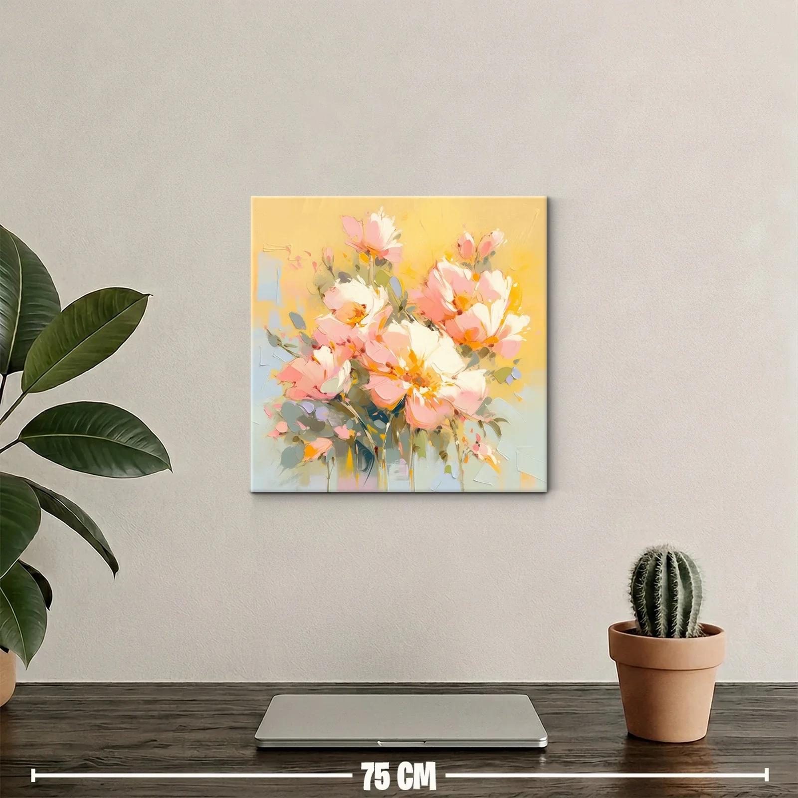 Cuadro con ramo de flores en tonos pastel — miniatura 2