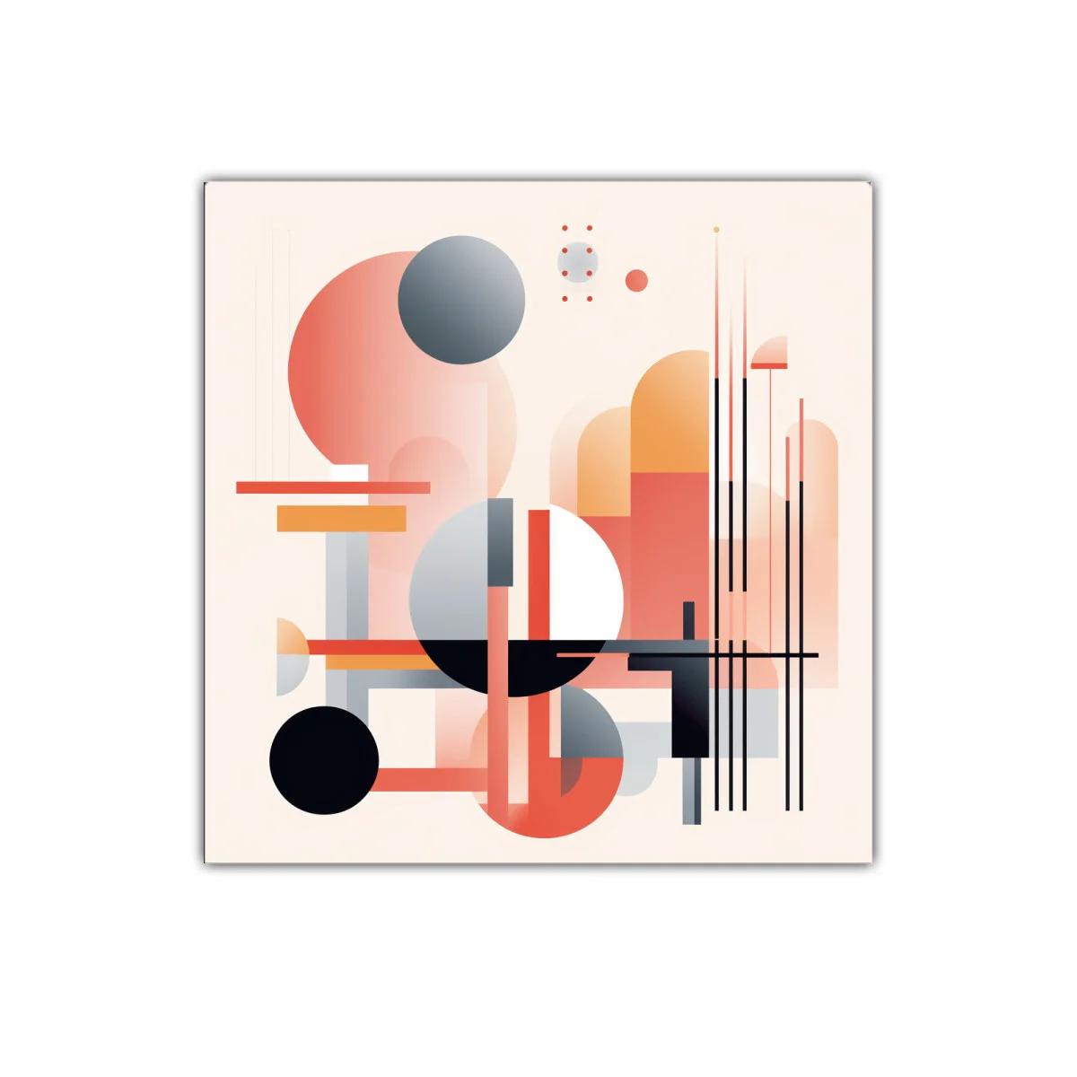 Composición abstracta con formas geométricas y tonos cálidos — imagen principal