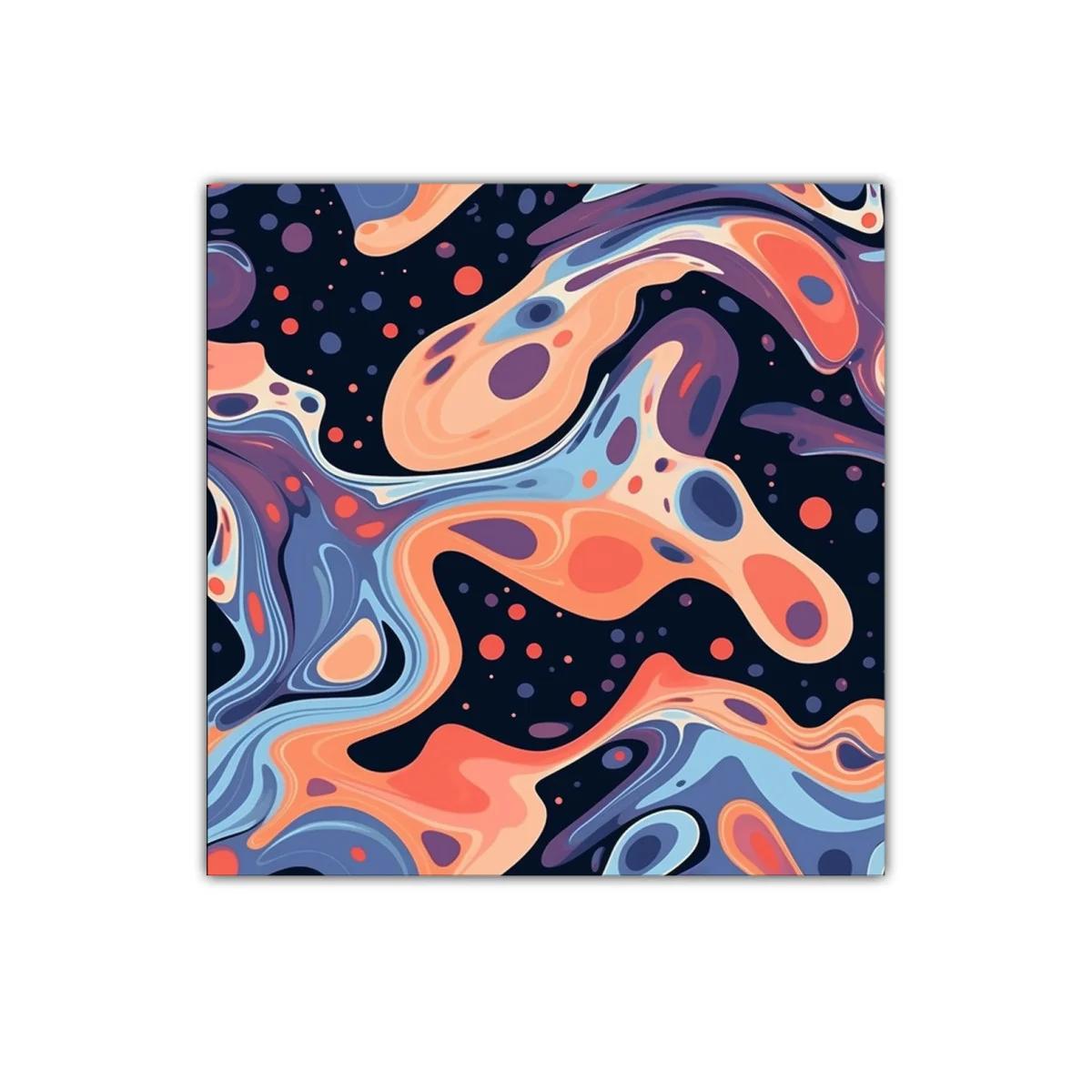 Arte abstracto con formas fluidas y colores vibrantes — imagen principal