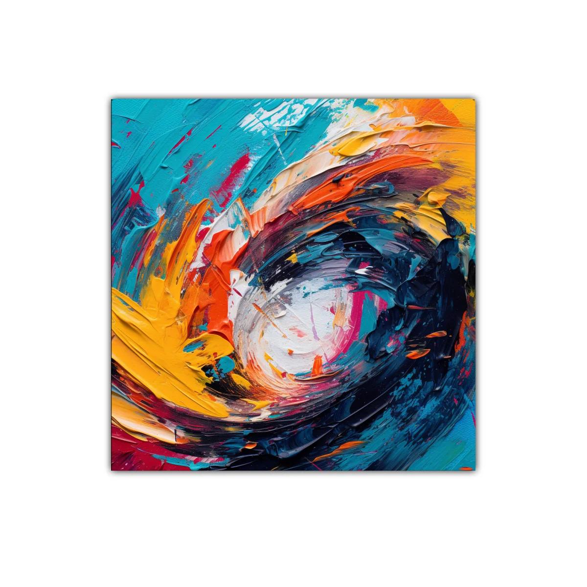 Cuadro abstracto con vibrantes remolinos de color intenso — imagen principal