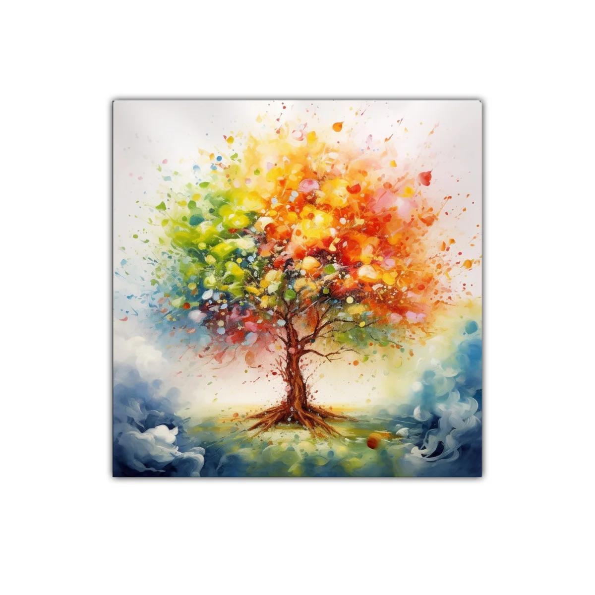 Árbol multicolor en explosión de luz y energía — imagen principal