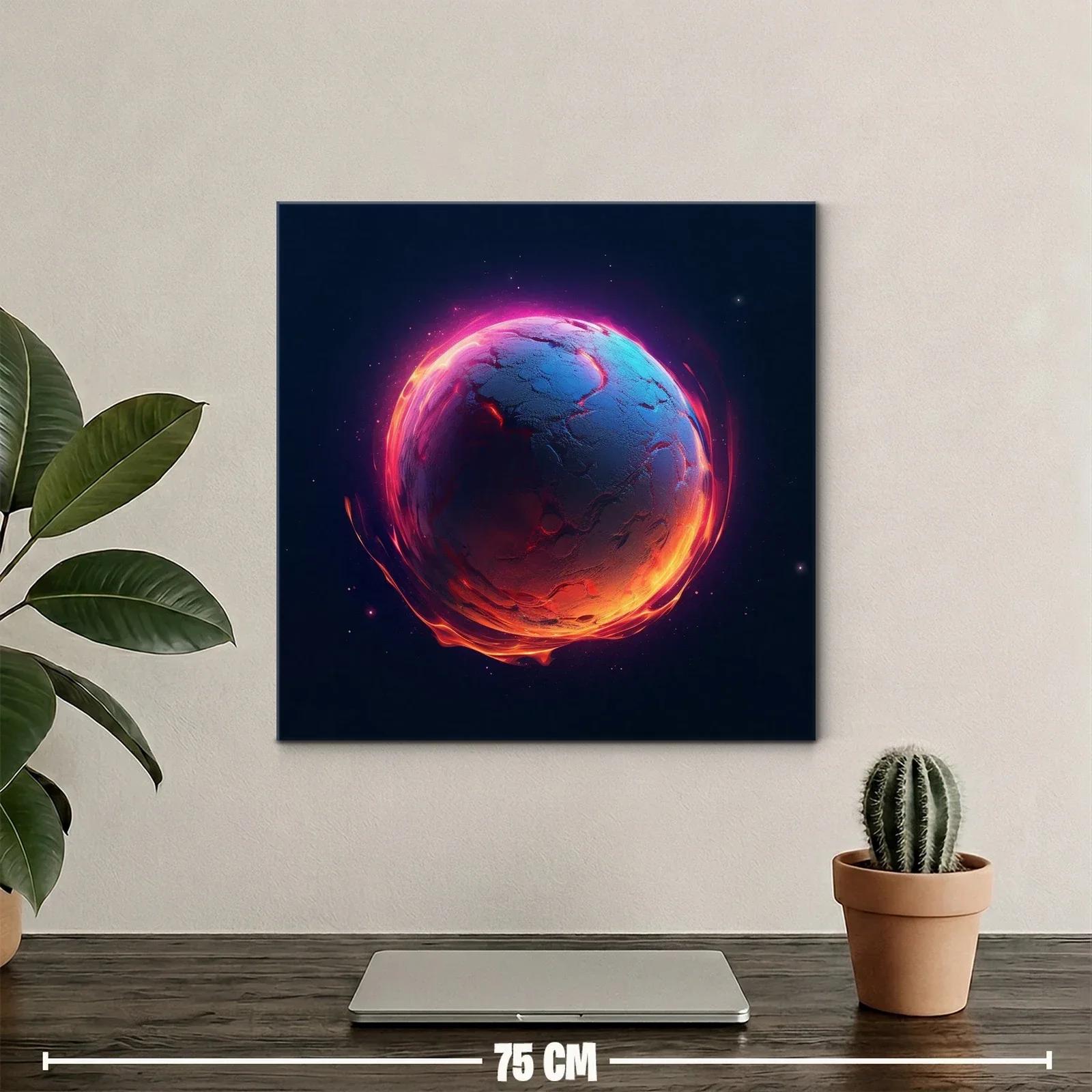 Planeta incandescente con texturas vibrantes y energía dinámica — miniatura 2