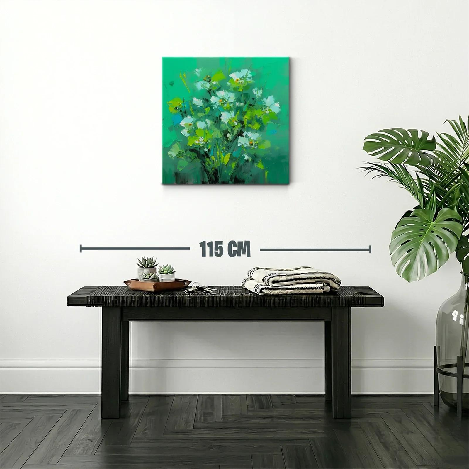 Composición floral en tonos verdes y blancos — miniatura 2