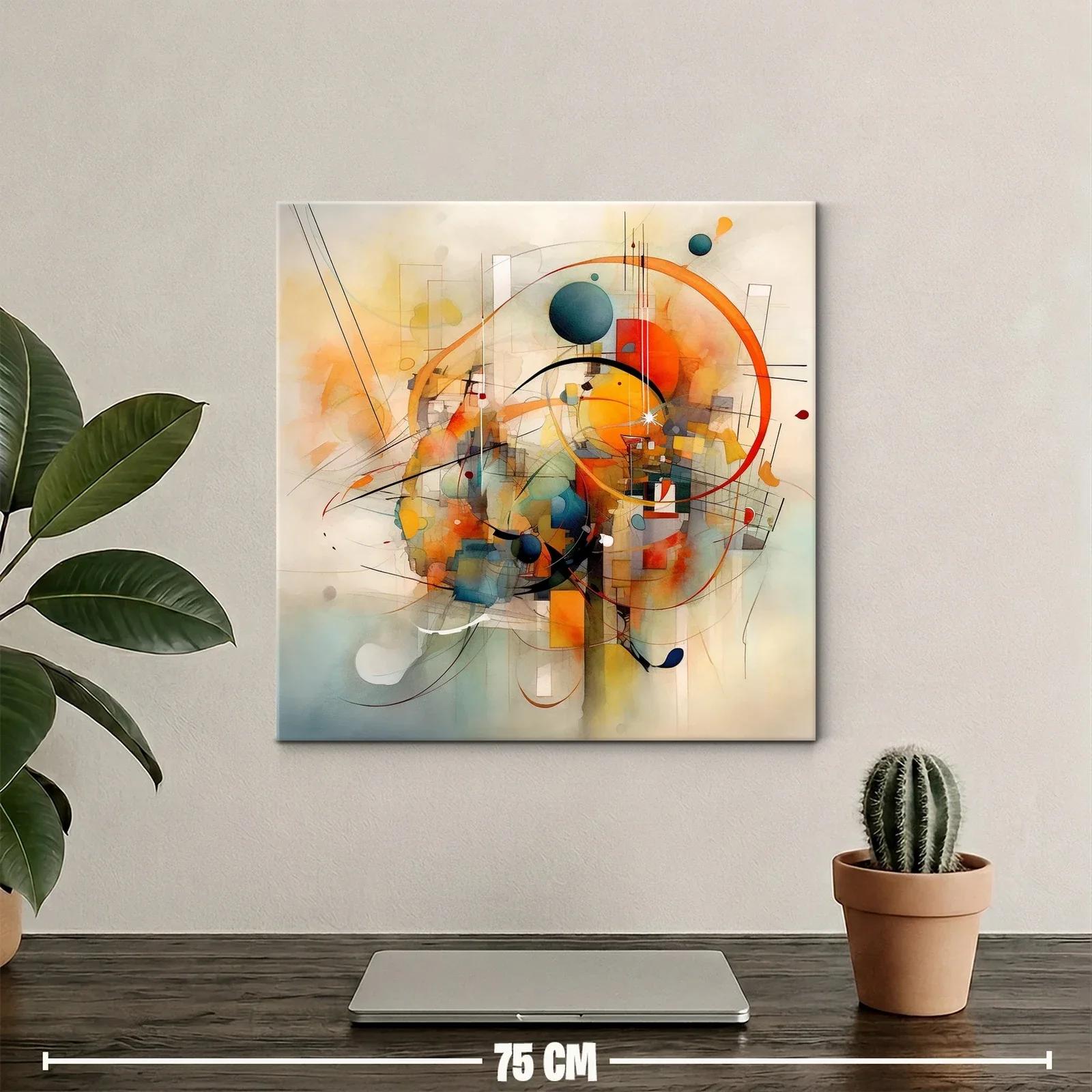 Composición abstracta con formas geométricas y tonos cálidos — miniatura 2
