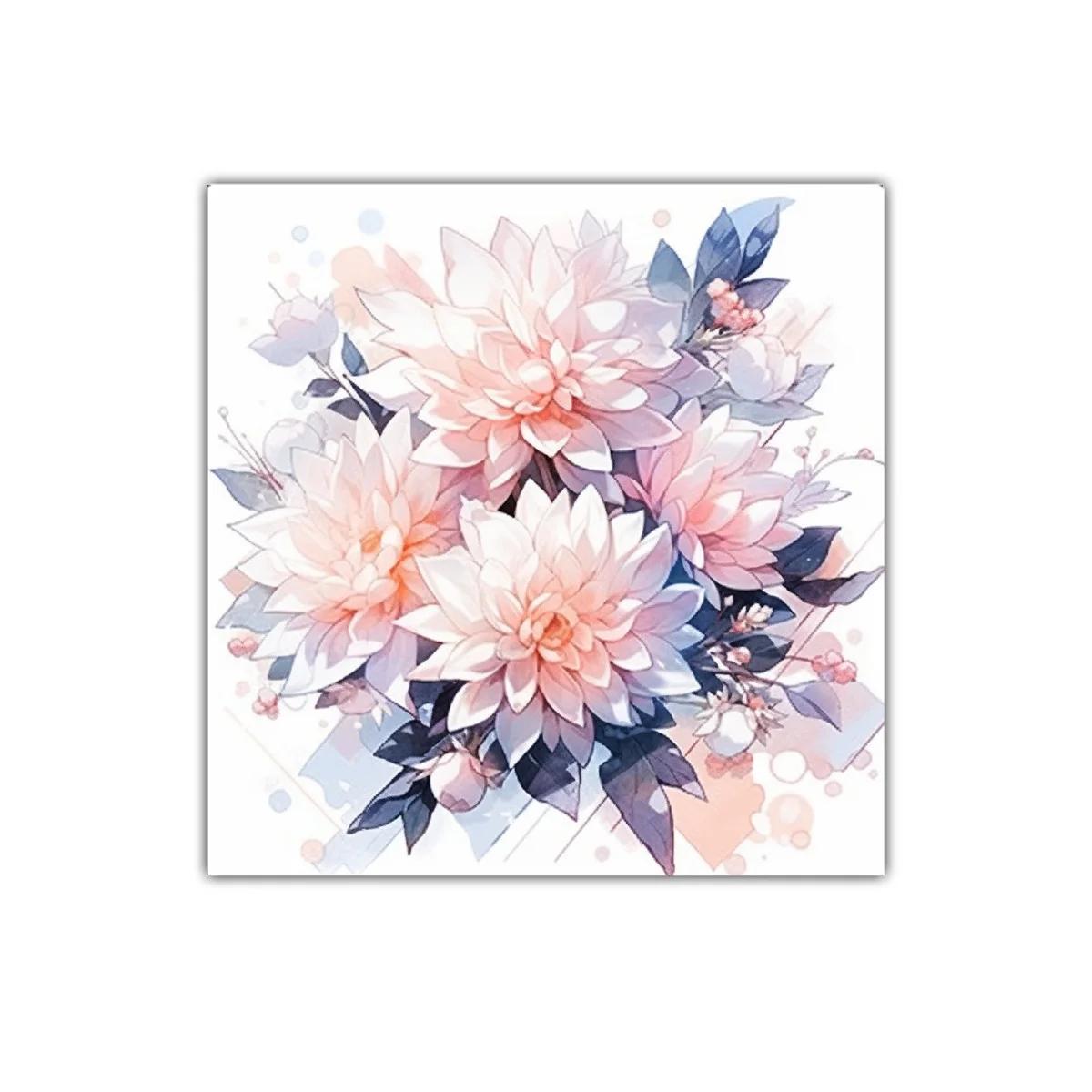 Cuadro decorativo con delicadas flores en tonos pastel — imagen principal