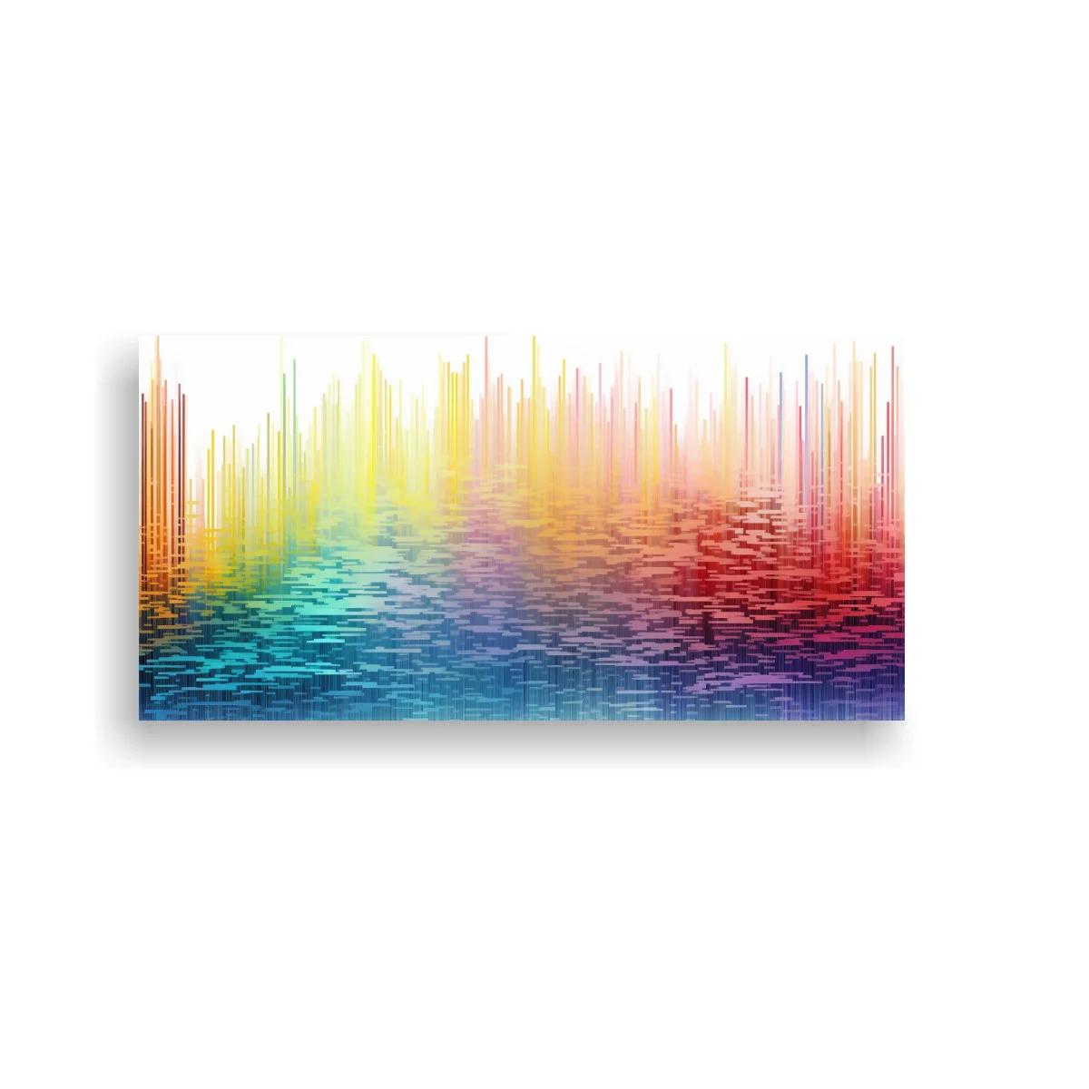 Cuadro paisaje abstracto de reflejos multicolor — imagen principal