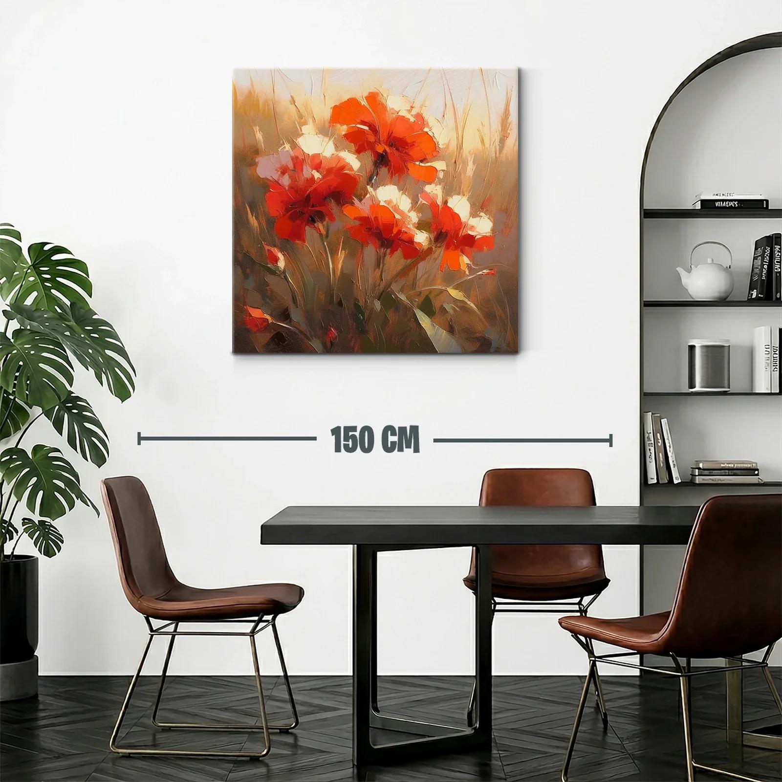 Ramo de flores rojas con toque de luz cálida — miniatura 2
