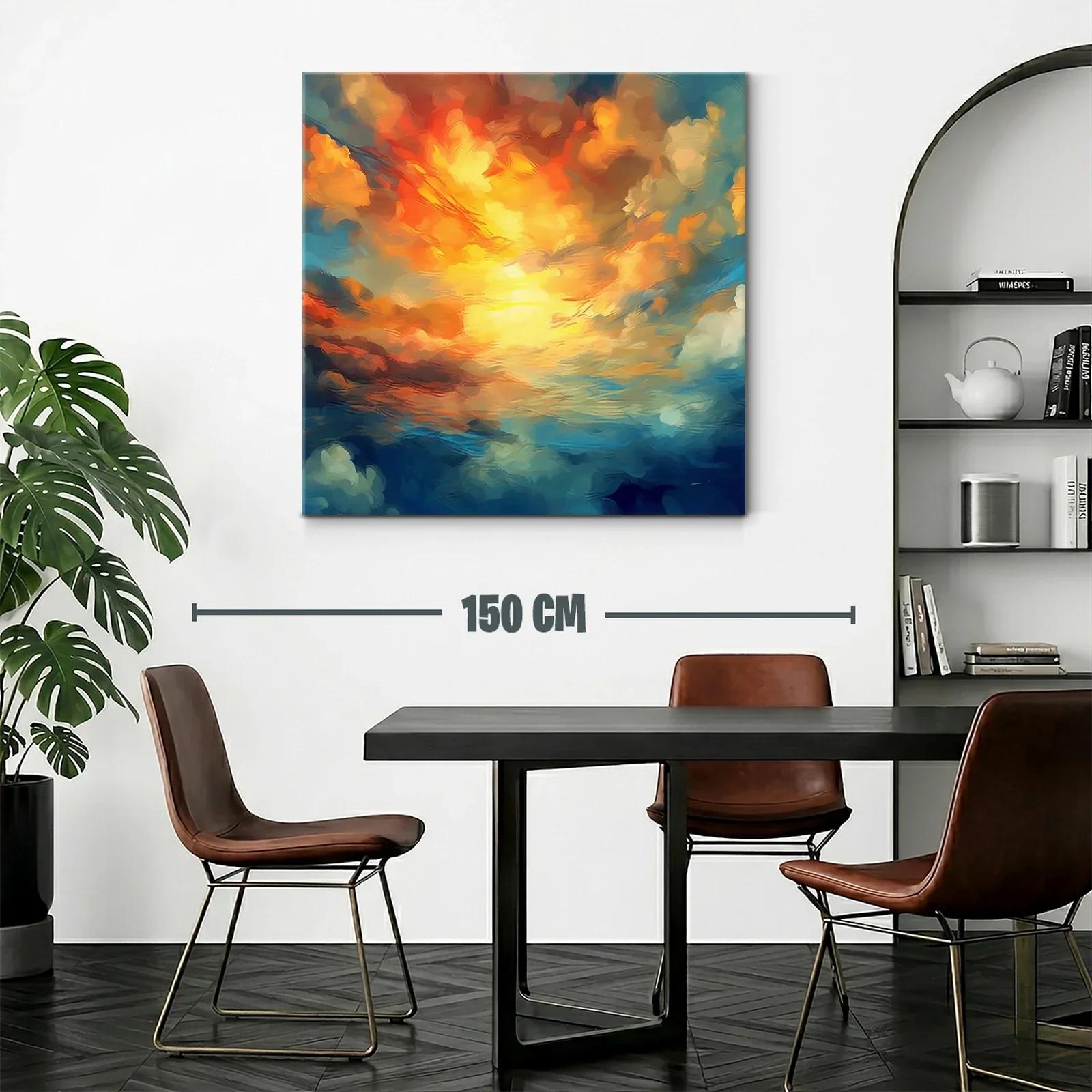Atardecer vibrante con nubes iluminadas en tonos cálidos — miniatura 2