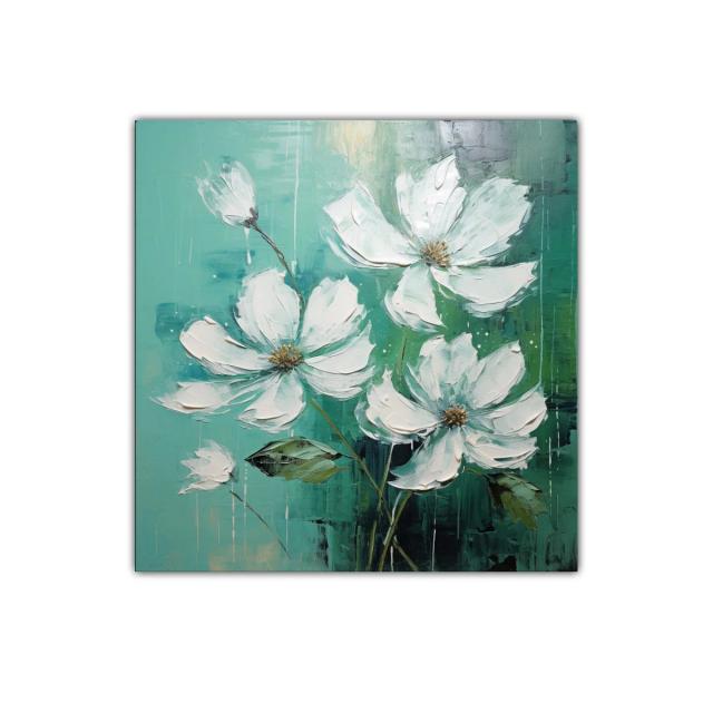 Floral delicadeza en tonos verdes y blancos