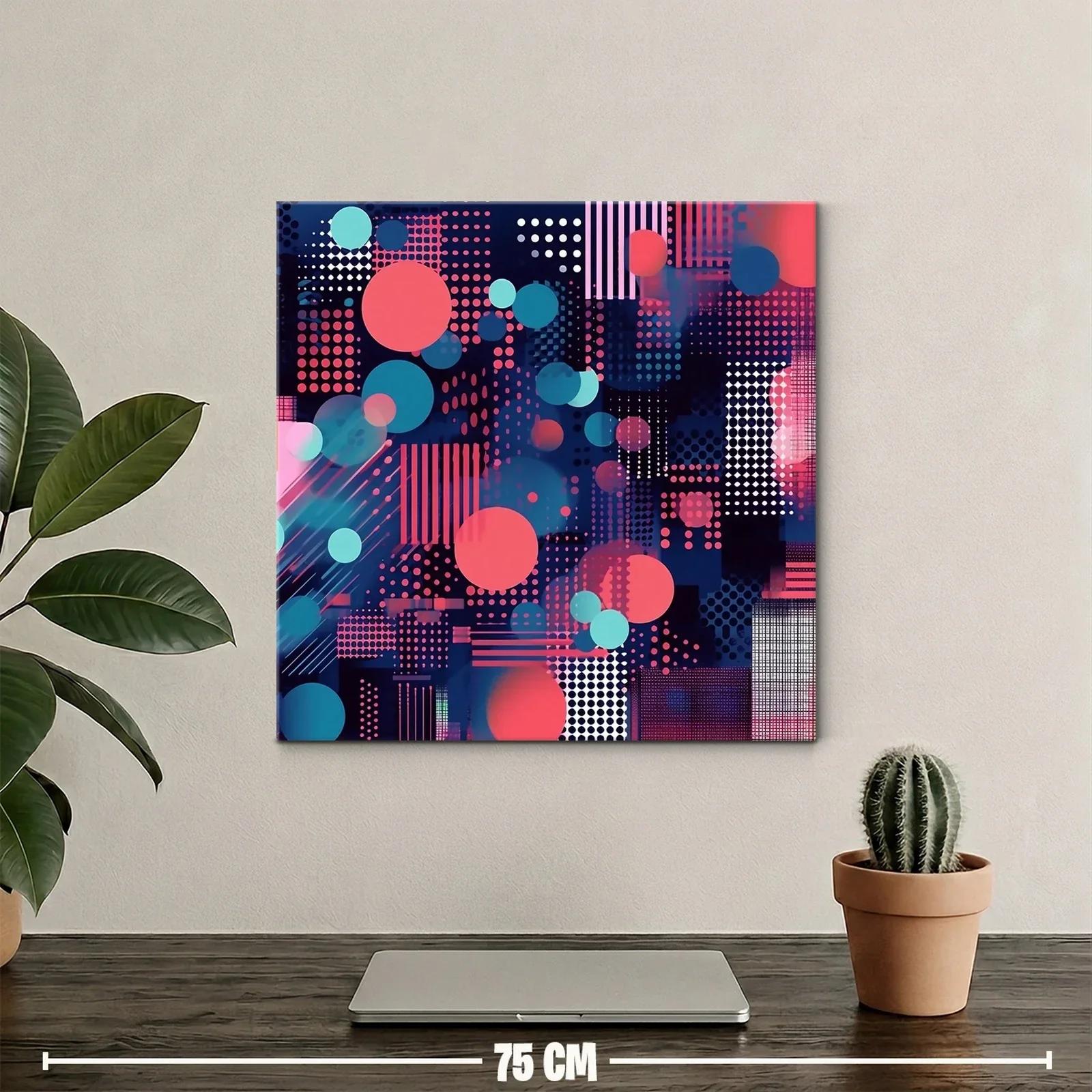 Composición abstracta con círculos y puntos en tonos vibrantes — miniatura 2