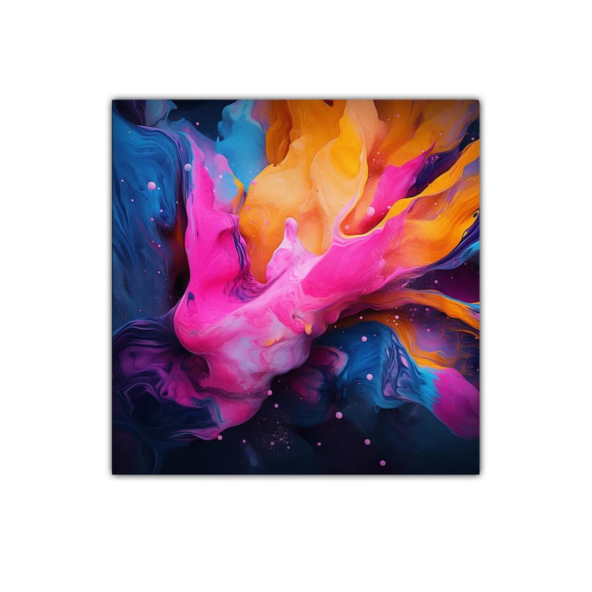 Estallido de colores vibrantes en composición abstracta dinámica