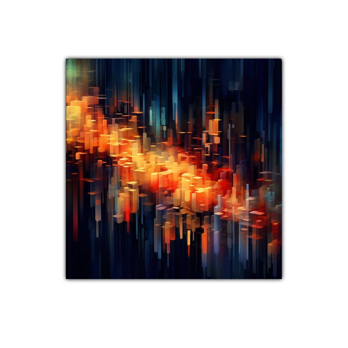 Composición abstracta con luces cálidas y frías vibrantes — imagen principal