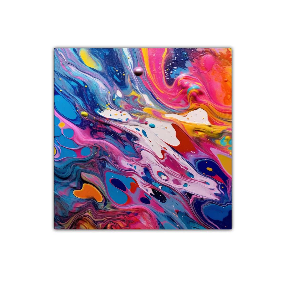 Cuadro abstracto con vibrantes ondas de color dinámico — imagen principal