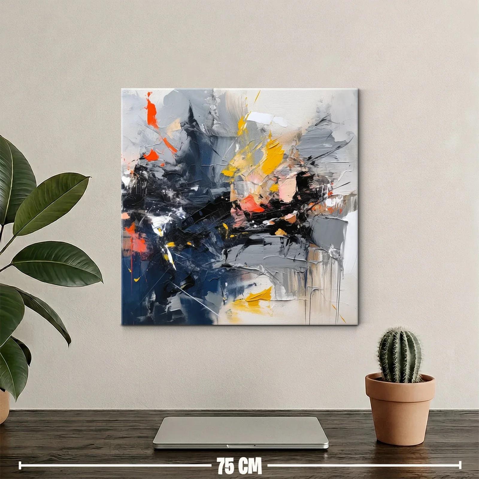 Composición abstracta con toques vibrantes y texturas dinámicas — miniatura 2